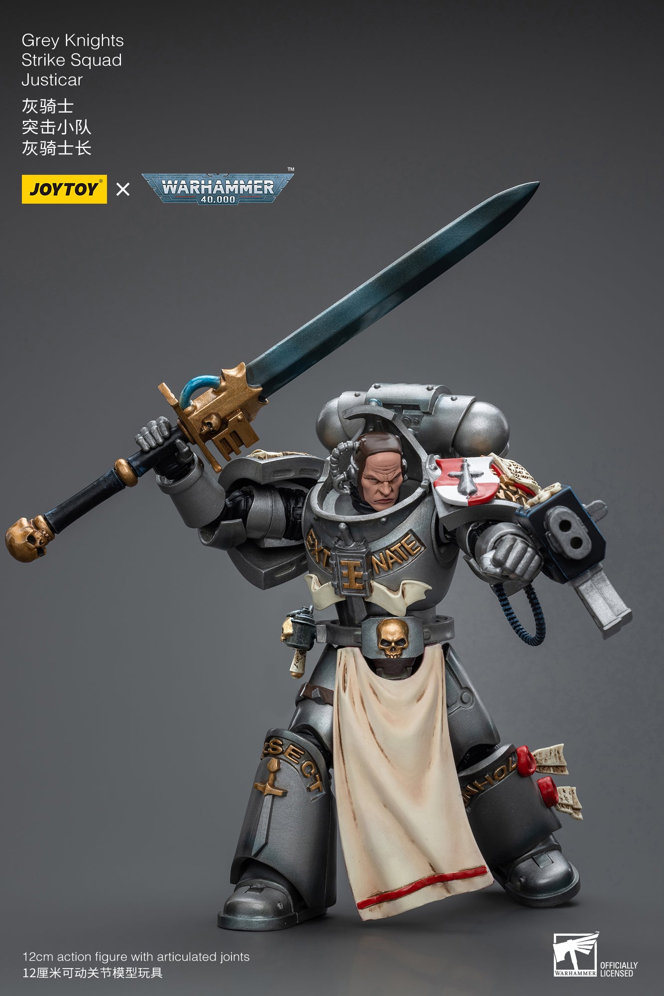 1/18 JOYTOY Warhammer 40K Grey Knights Strike Squad Action Figure - Highly Detailed Collectible Model for Warhammer Fans | Perfect for Display, Gaming, and Cosplay Scenes