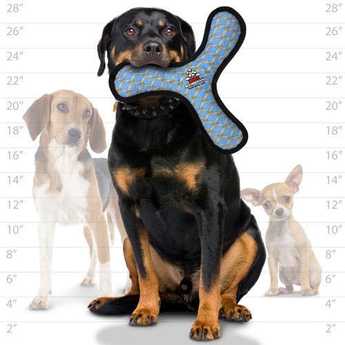 **TUFFY - World's Toughest Soft Dog Toy - MEGA Boomerang with Squeakers - Multi-Layer Durable Design for Tug, Toss & Fetch - Machine Washable & Floats - Perfect for Playtime & Outdoor Adventures (Chain Link 2 Pack)**