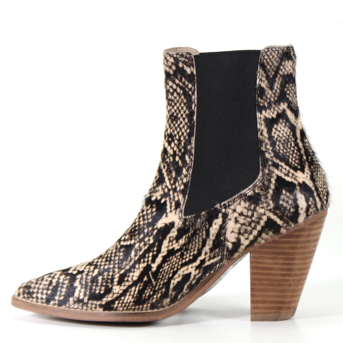 Diba True Women's Sound Off Pointed Toe Ponyhair Chelsea Boots - Stylish & Comfortable Ankle Booties for Fall/Winter, Office, Party & Night Out