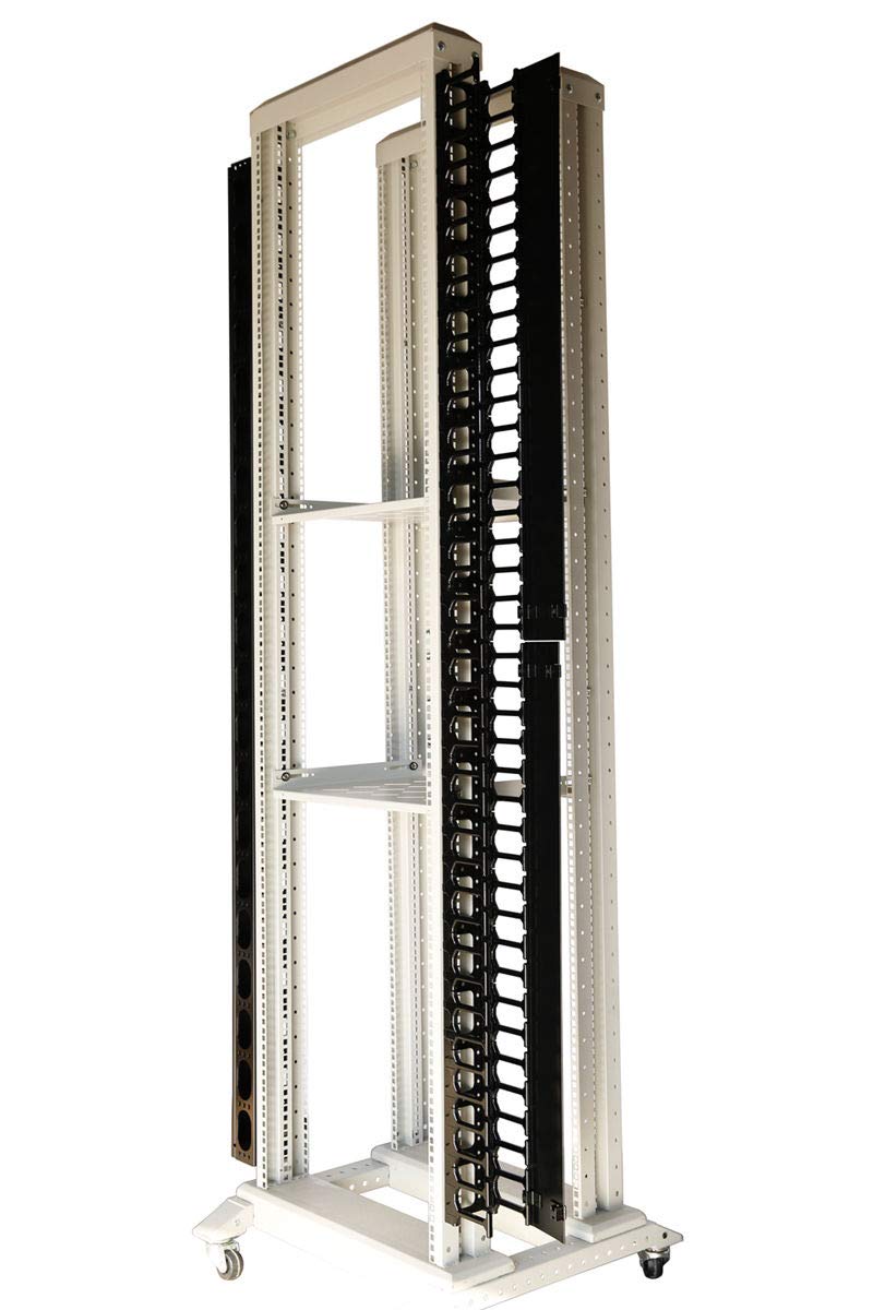 42U Vertical Plastic Cable Manager for Server Racks & Cabinets - Durable Cable Organizer for Data Centers, Network Closets & Office Wiring - RAISING ELECTRONICS