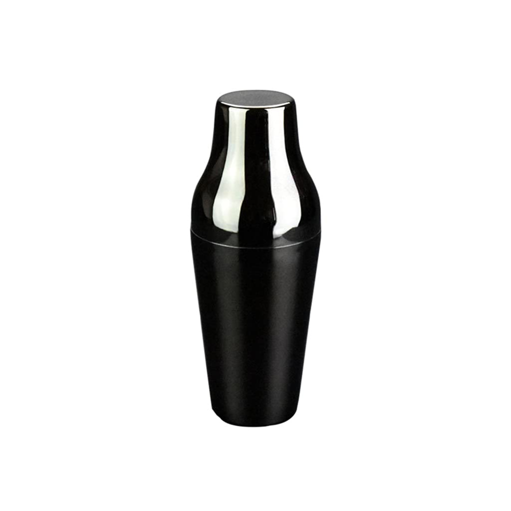 Premium Stainless Steel Cocktail Shaker Set - 2-Piece Bartender Kit for Mixing Martinis, Margaritas & Cocktails - Professional Bar Tools for Home & Party Use (Black)