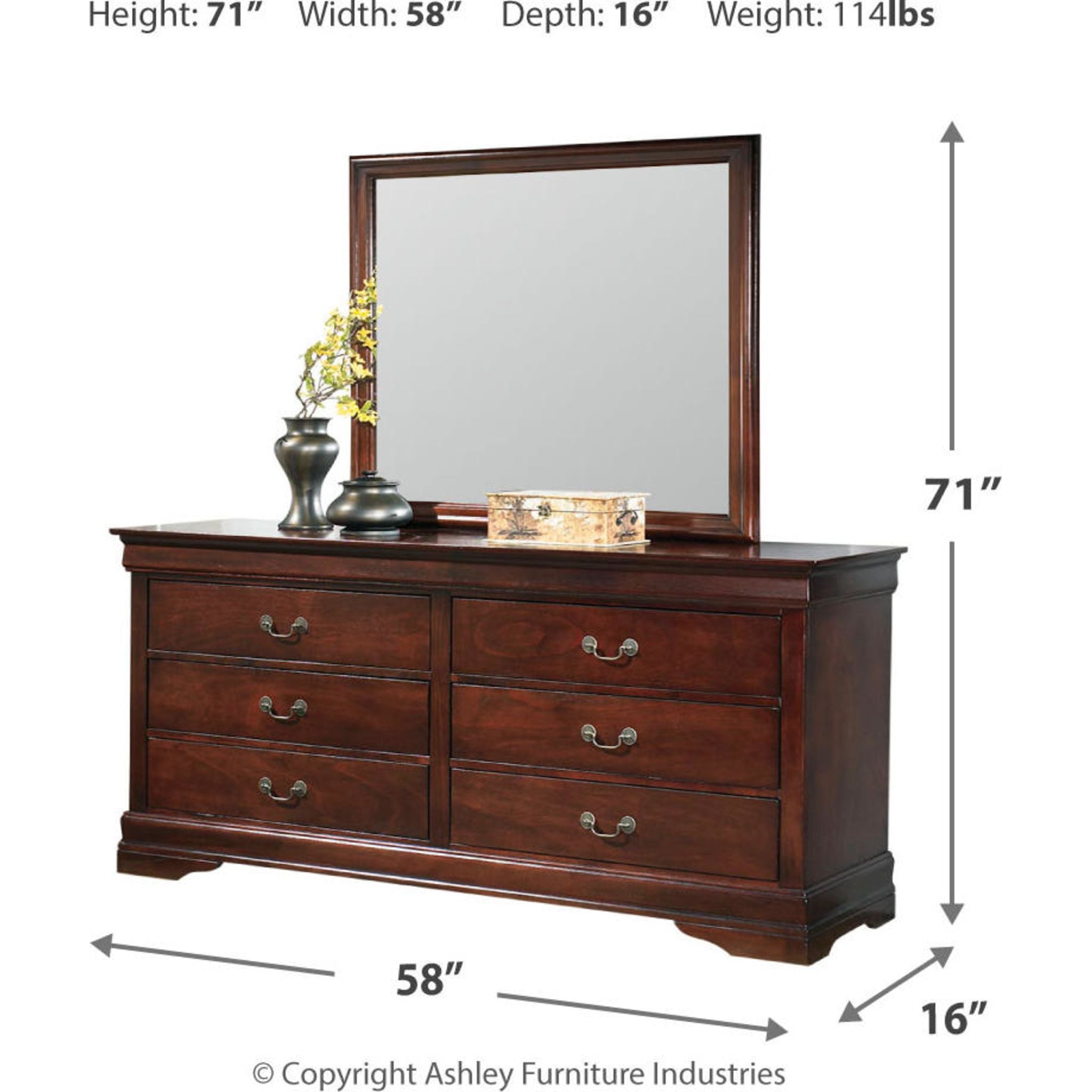 Alisdair 5-Piece Queen Sleigh Bedroom Set in Dark Brown - Complete Bed Frame, Nightstands & Dresser for Elegant Master Bedroom Decor