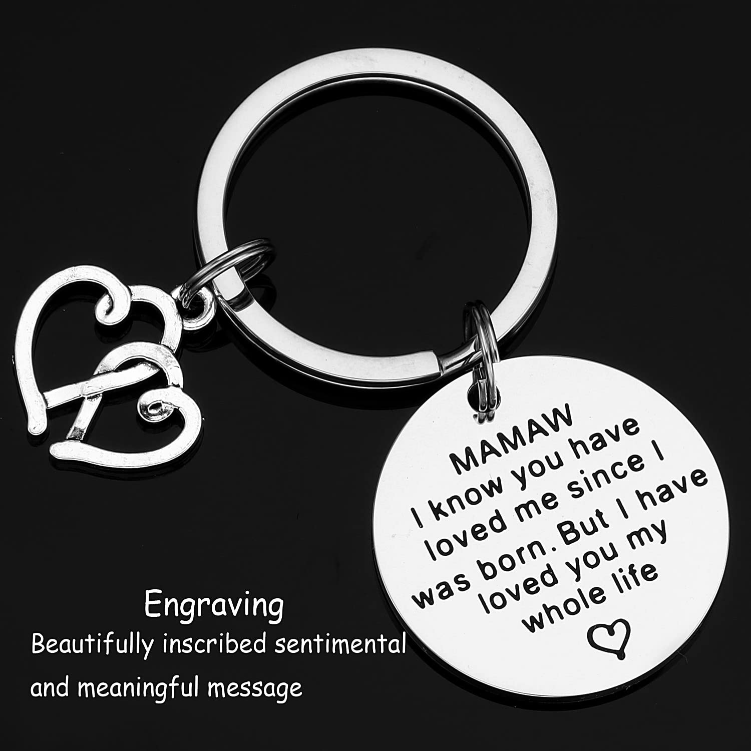 Mamaw Gifts Keychain for Women - Best Mamaw Ever Keychain Gift for Grandmothers, Birthday, Christmas, and Everyday Use