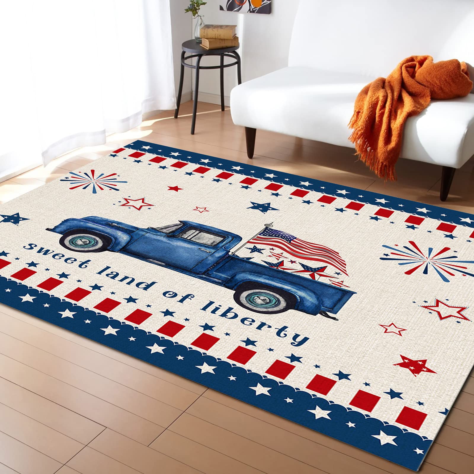 4th of July Patriotic Area Rug 2'7