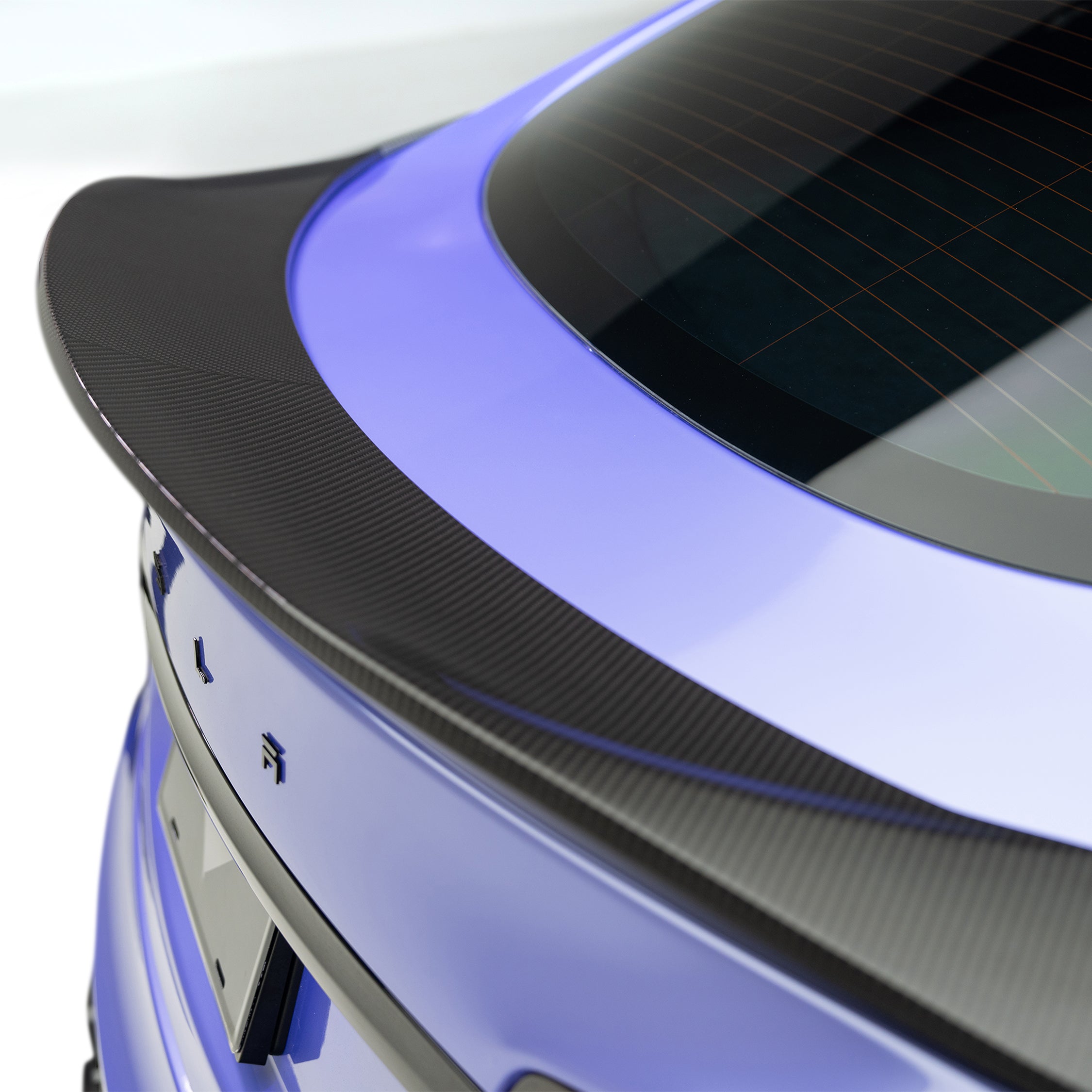 VRS Tesla Model S Plaid Carbon Fiber Aero Decklid Spoiler - 2x2 Glossy Finish (Fits 2021-2022 Models) | Enhance Performance & Style for Racing & Daily Driving