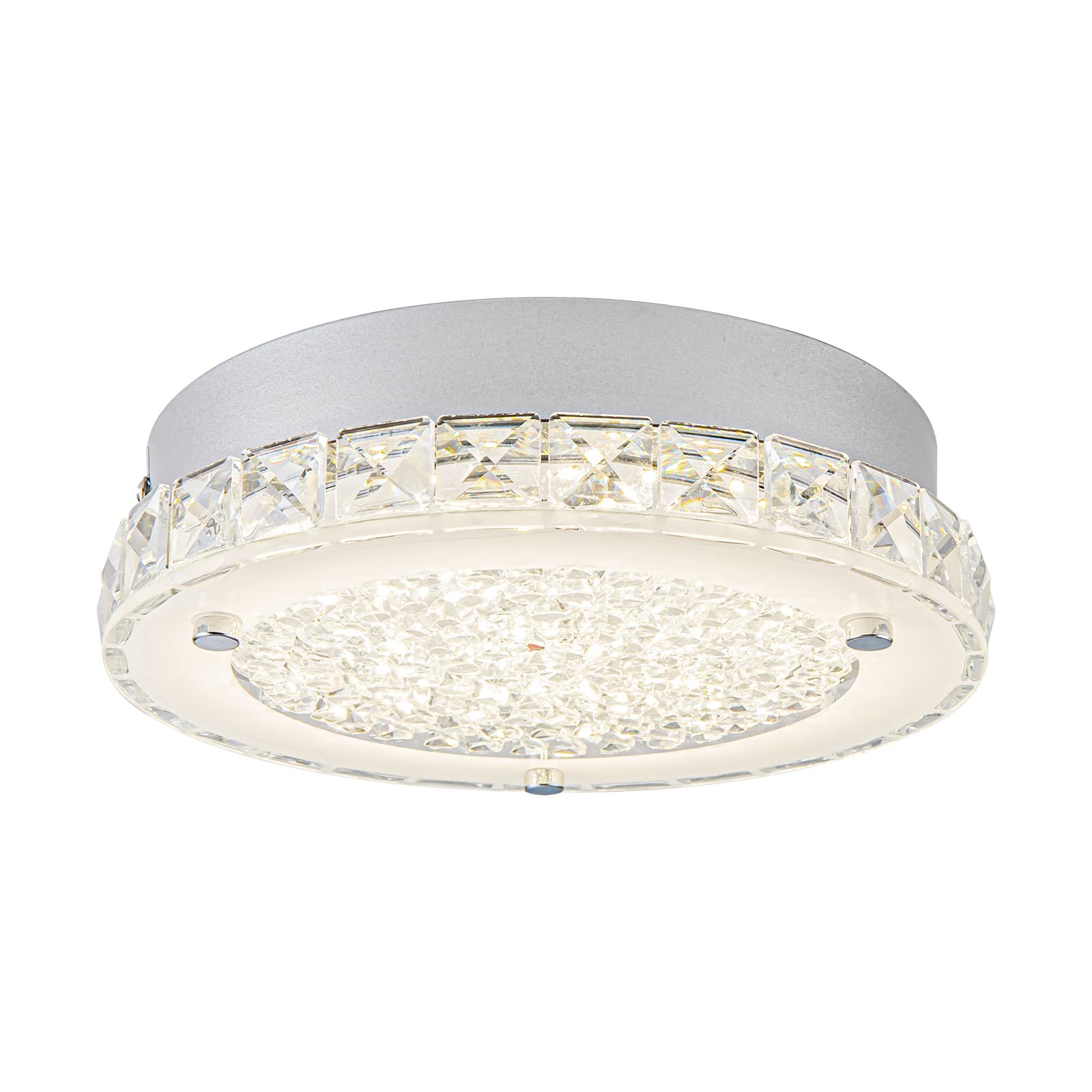 DHK Modern LED Ceiling Light Fixture - Dimmable Flush Mount Lighting for Hallway, Bathroom, Living Room, Bedroom & Laundry | 4000K Cool White | Energy-Efficient Indoor Lighting for Home & Office