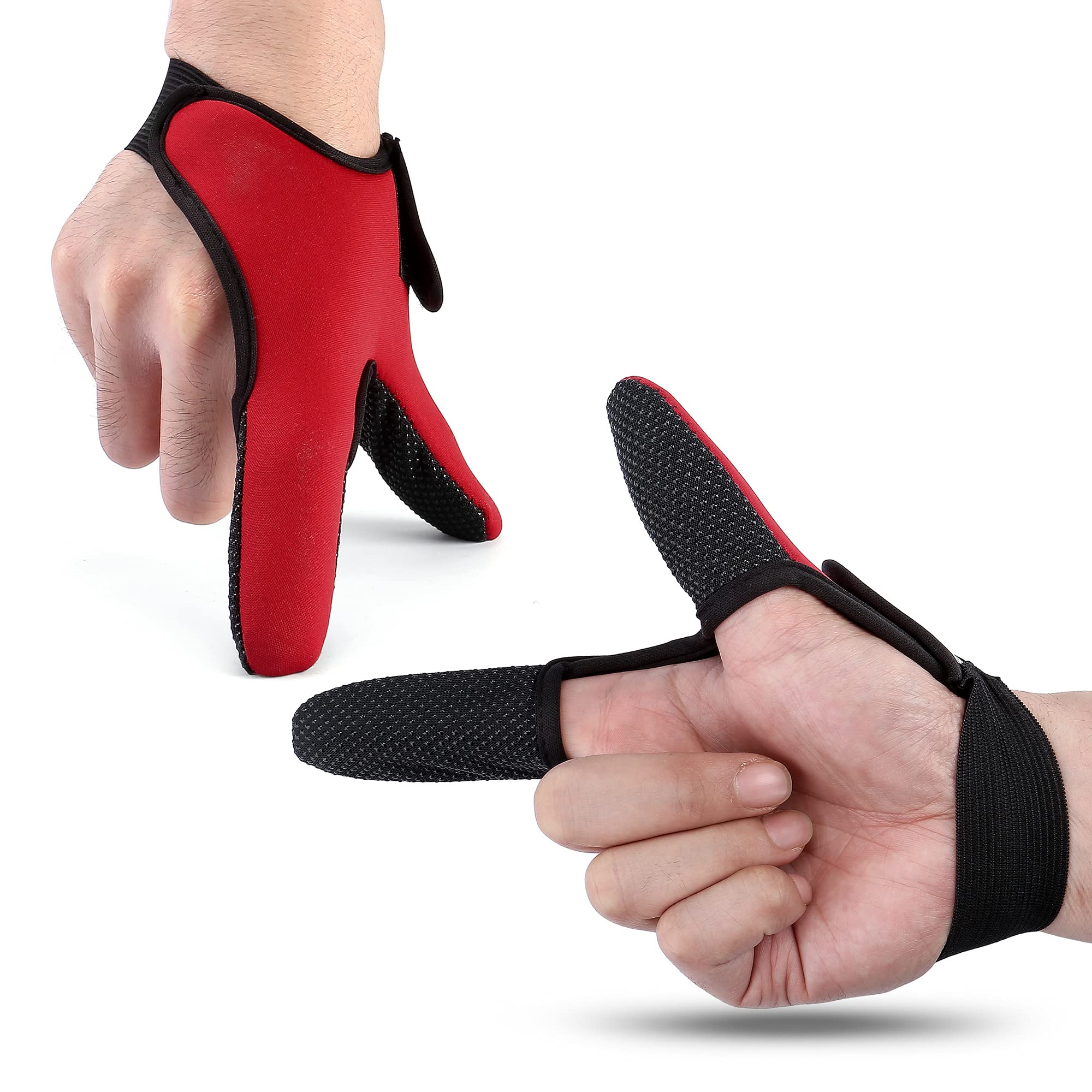 3pcs Anti-Slip Fishing Gloves - Professional Thumb & Index Finger Protector for Casting - Waterproof & Durable Grip for Saltwater & Freshwater Fishing - Ideal for Fly Fishing, Bass Fishing & Outdoor Sports