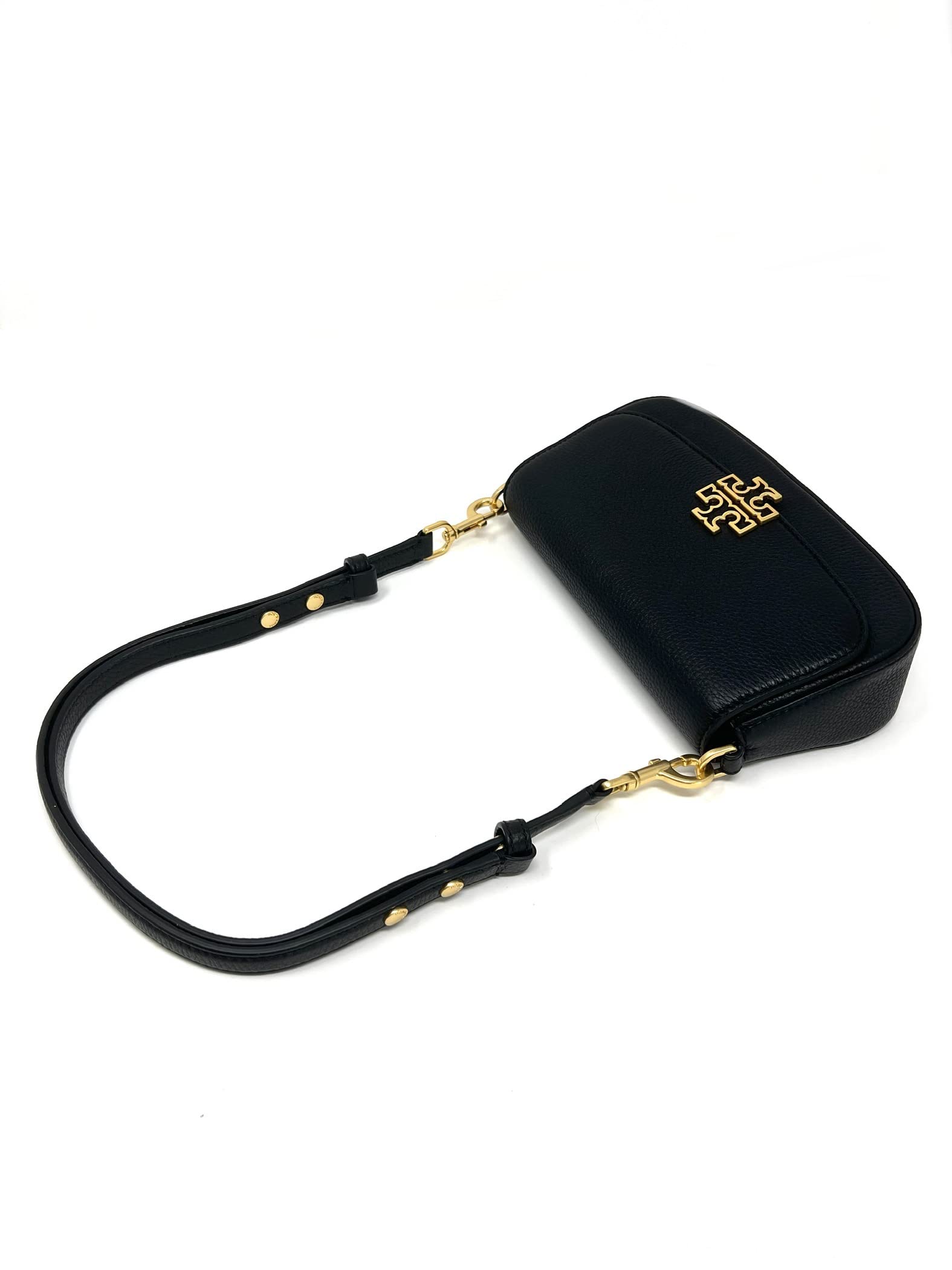 Tory Burch Britten Convertible Crossbody Bag 138772 - Black Leather Shoulder Purse for Women, Perfect for Work, Travel & Everyday Use