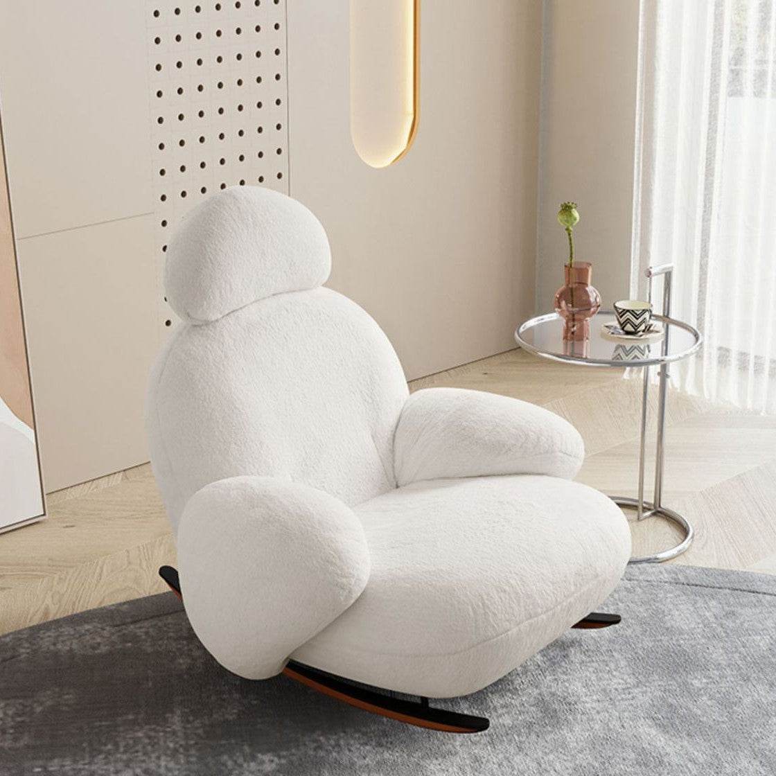 Eldridge Fabric Rocking Chair - Comfortable Modern Nursery Glider for Baby Room, Living Room & Bedroom - Perfect for Nursing, Reading & Relaxing