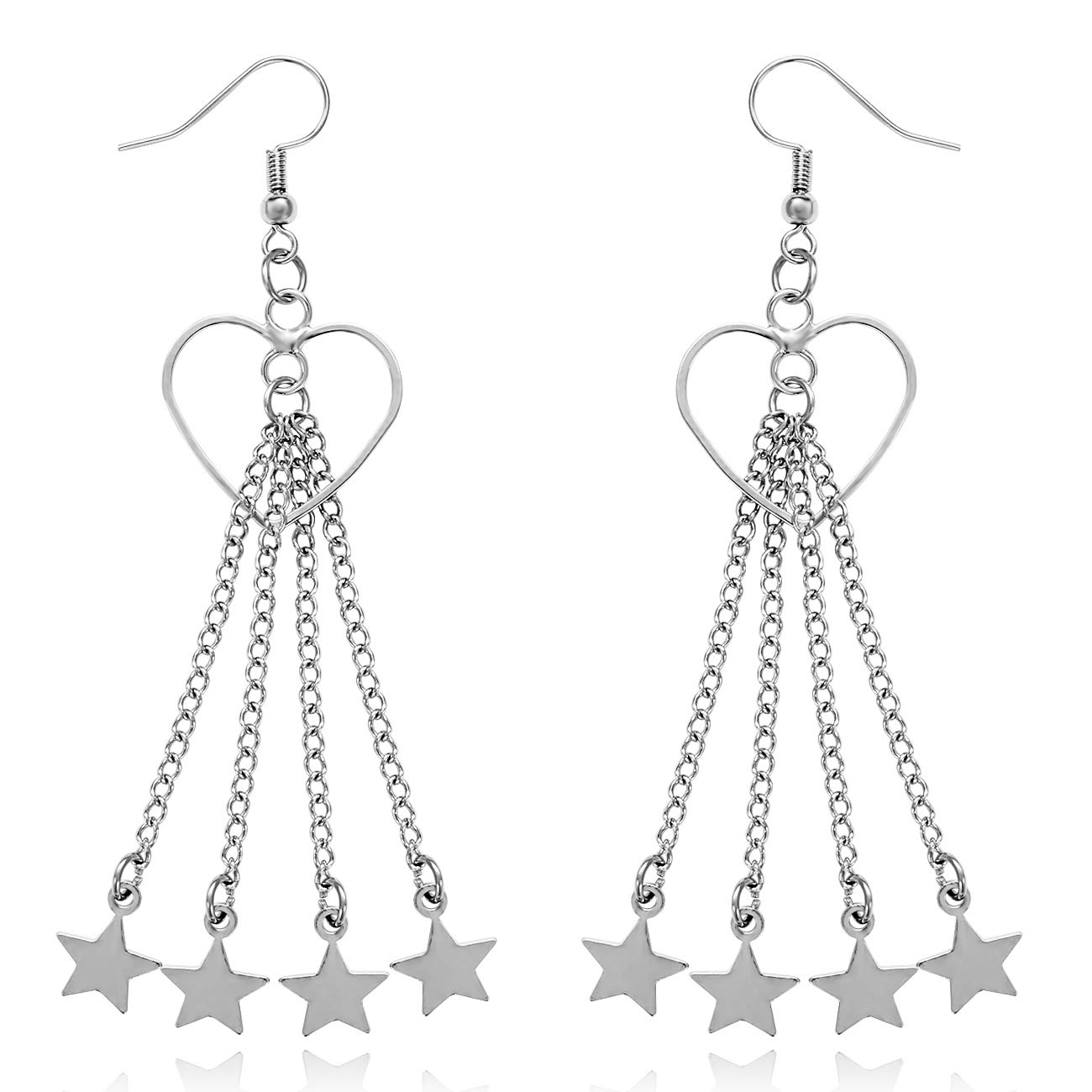 Stylish Women's Drop Dangle Earrings - Multi-Layer Tassel Stainless Steel Chain Earrings for Girls | Trendy Fashion Jewelry Gift for Parties, Dating & Everyday Wear