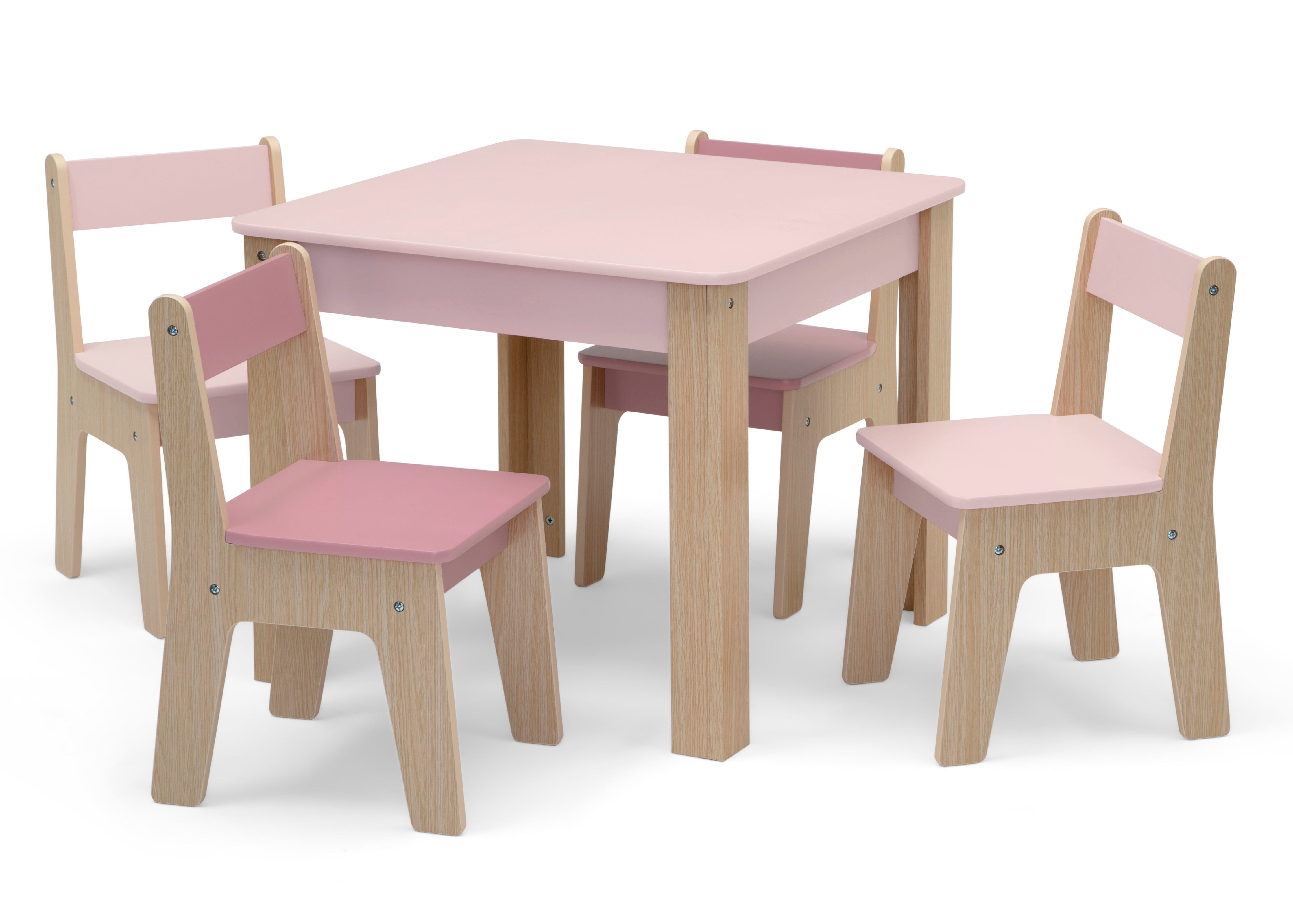 GapKids Table and 4 Chair Set - Wooden Kids Furniture for Dining, Studying & Play - Perfect for Playroom, Classroom or Children's Bedroom