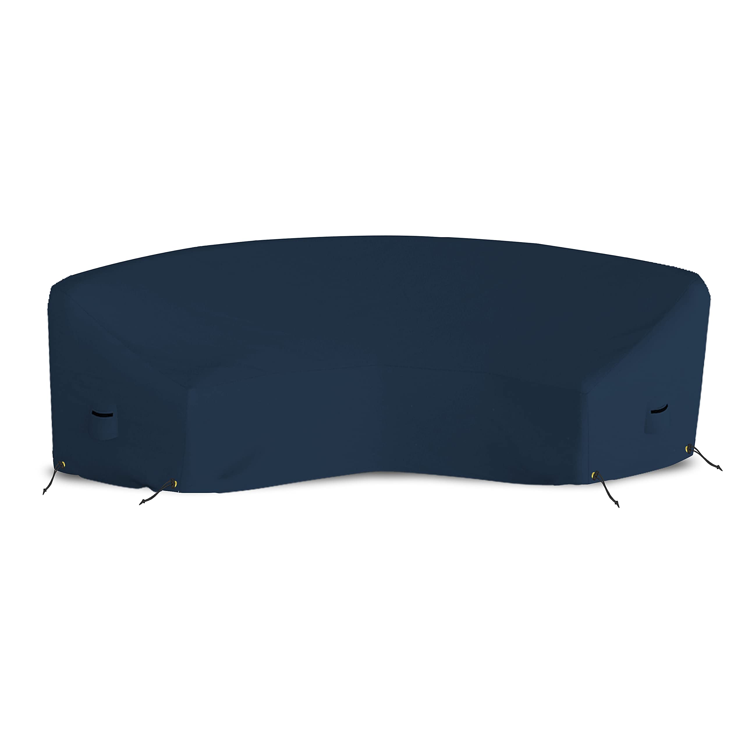 Premium Waterproof Curved Sofa Cover - 12oz Heavy-Duty UV Resistant Fabric with Drawstring - Fits 190