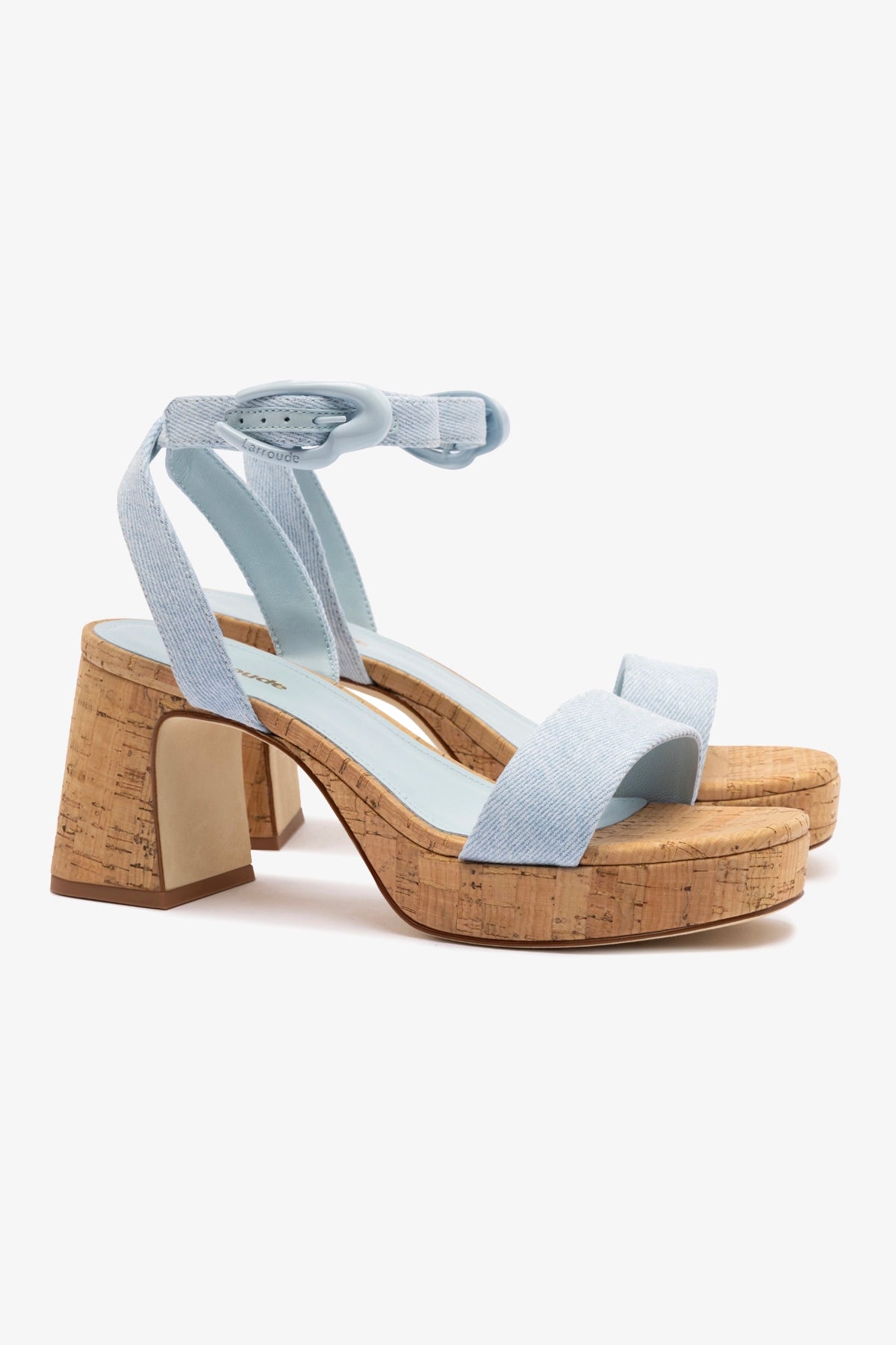 Dolly Verona Low Sandal - Women's Maya Denim & Natural Cork Wedge Sandals for Summer | Beach, Vacation & Casual Outfit Essential