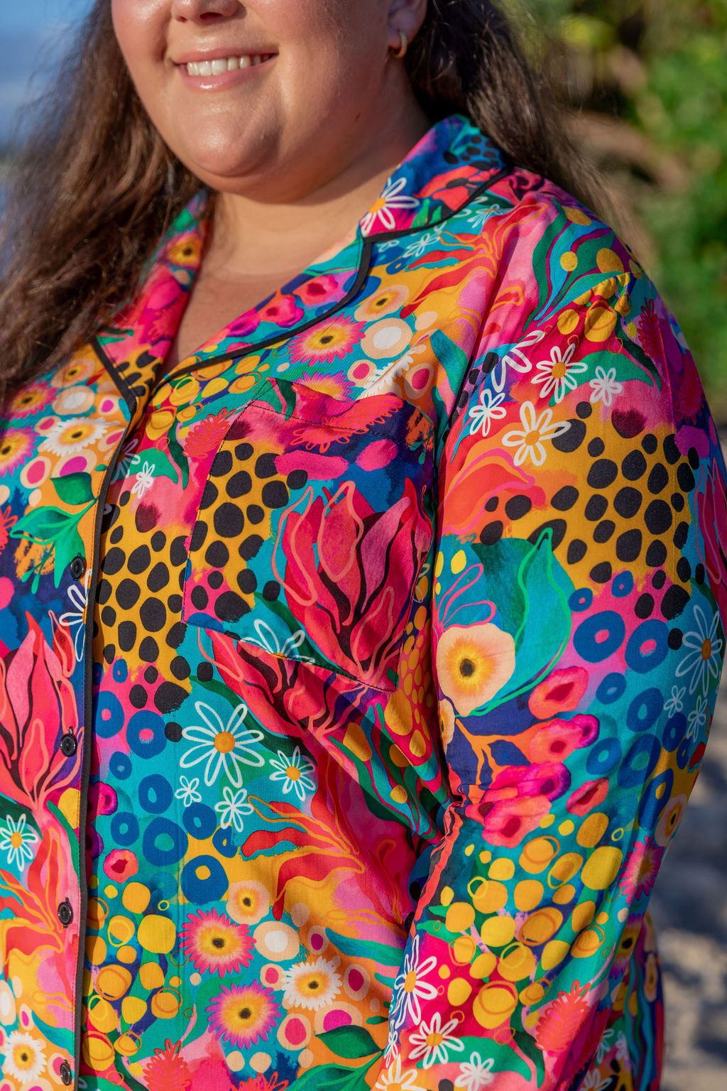 Kasey Rainbow Sundown LS Shirt & Pant Sleepwear Set - Cozy Matching Pajamas for Women | Perfect for Lounging, Sleepovers & Relaxing at Home