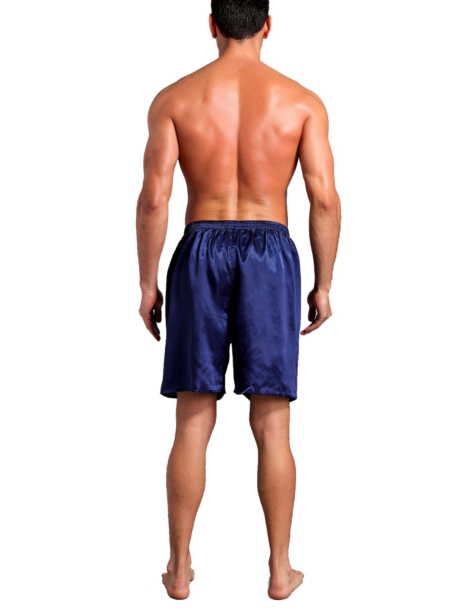Men's Satin Sleep Shorts 2-Pack - Soft Lounge Shorts for Comfortable Sleep & Relaxation at Home
