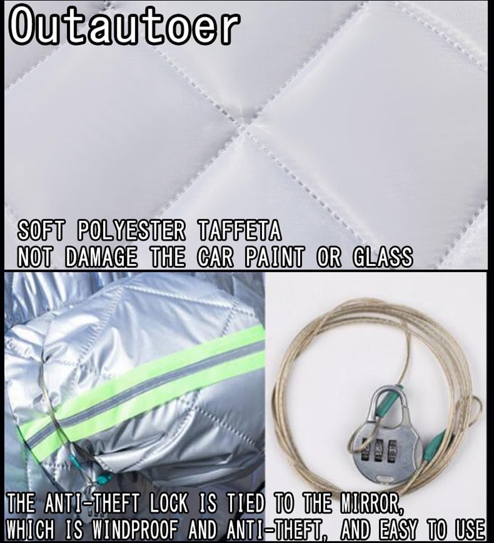 Outautoer Hail Protector Car Cover for Kimera EVO37 2021 Coupe - Thicken Windshield Hail Blankets, Waterproof All Weather Car Cover for Sun, Ice, Snow Protection - Ideal for Extreme Weather and Long-Term Parking