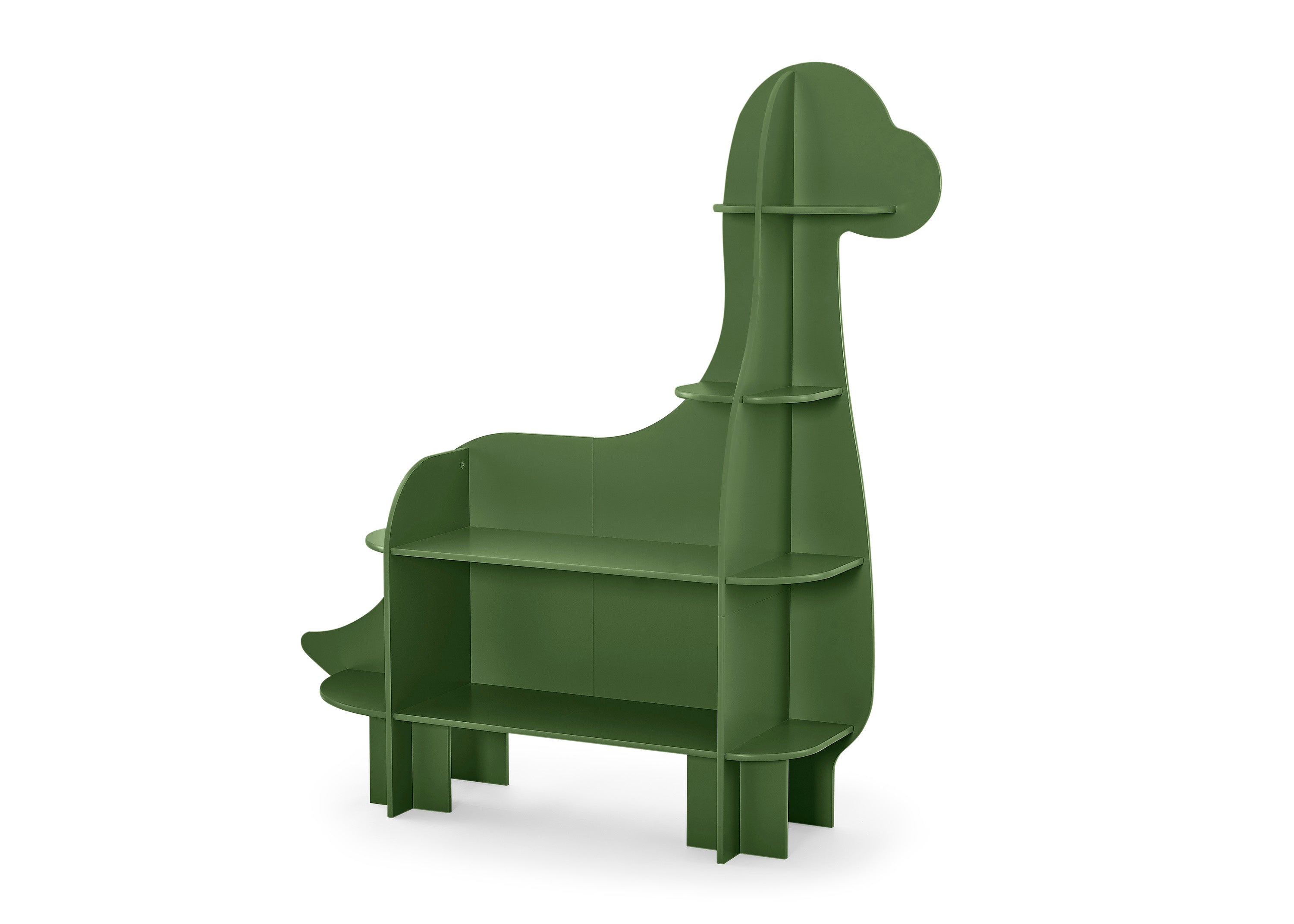 Dinosaur Bookcase for Kids - Wooden Bookshelf with 3 Storage Shelves - Perfect for Nursery, Playroom & Bedroom Decor