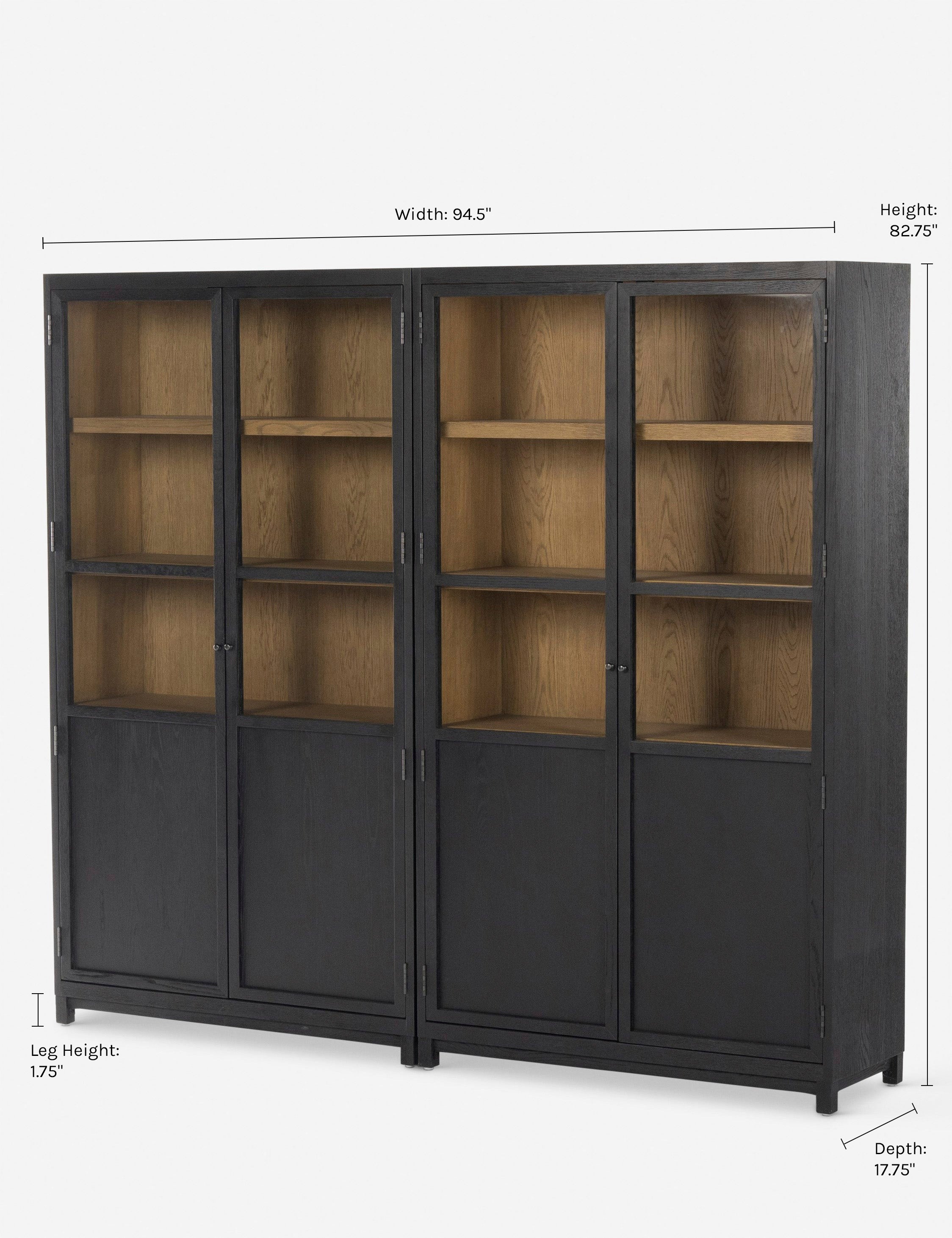 Stylish Carly Double Curio Cabinet - Glass Display Case for Collectibles & Home Decor - Perfect for Living Room, Dining Room, or Office Display