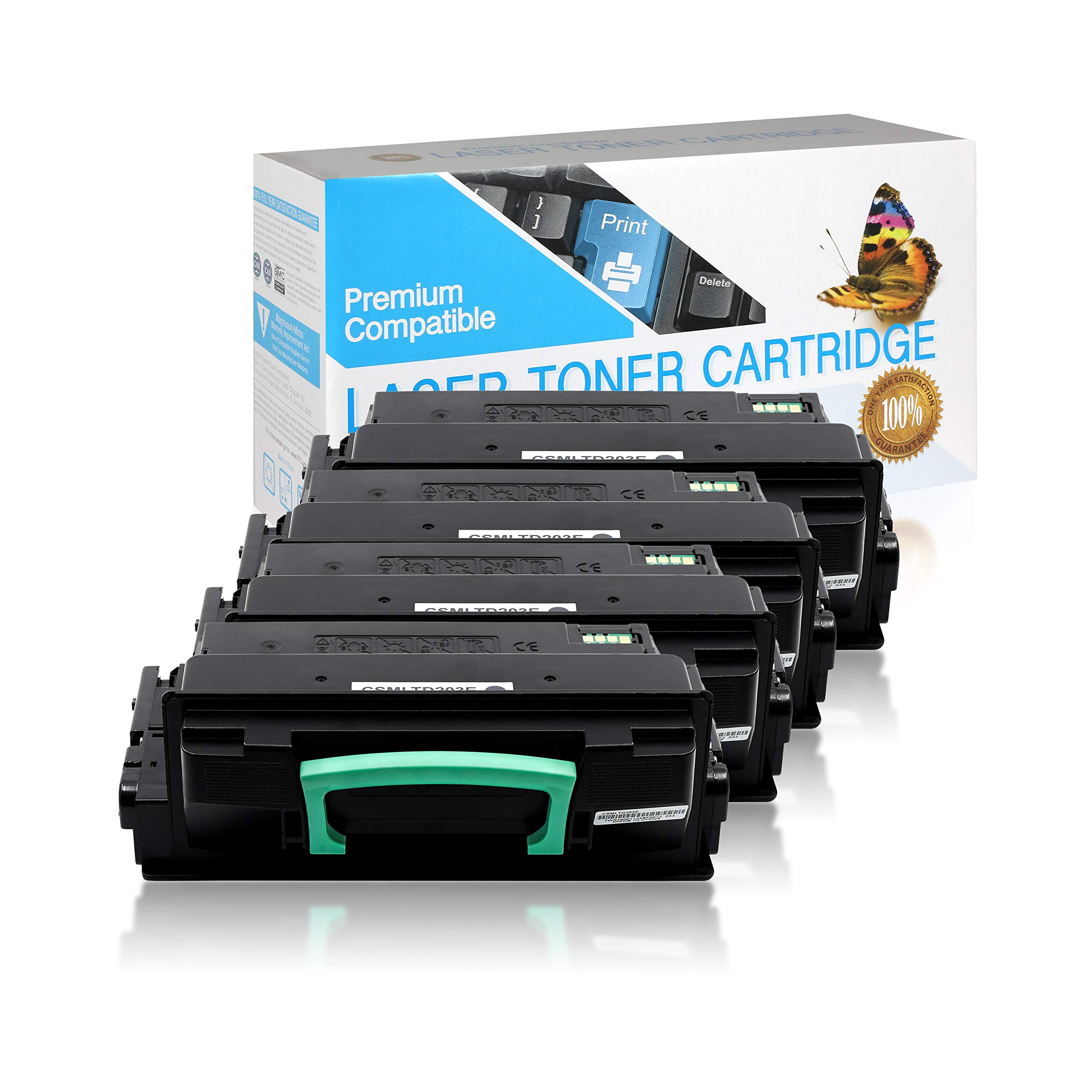 Samsung MLT-D203E Compatible Toner Cartridge - 4 Pack Extra High Yield Black Replacement for Samsung Printers | Perfect for Office & Home Printing Needs