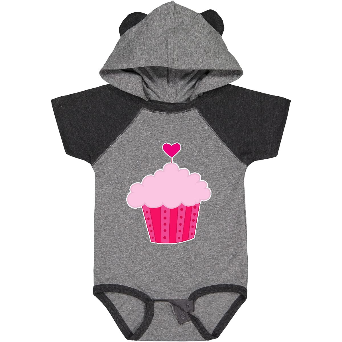 Inktastic Pink Cupcake Baby Bodysuit - Cute & Soft Cotton Onesie for Newborns & Infants - Perfect for Birthdays, Baby Showers & Photo Shoots