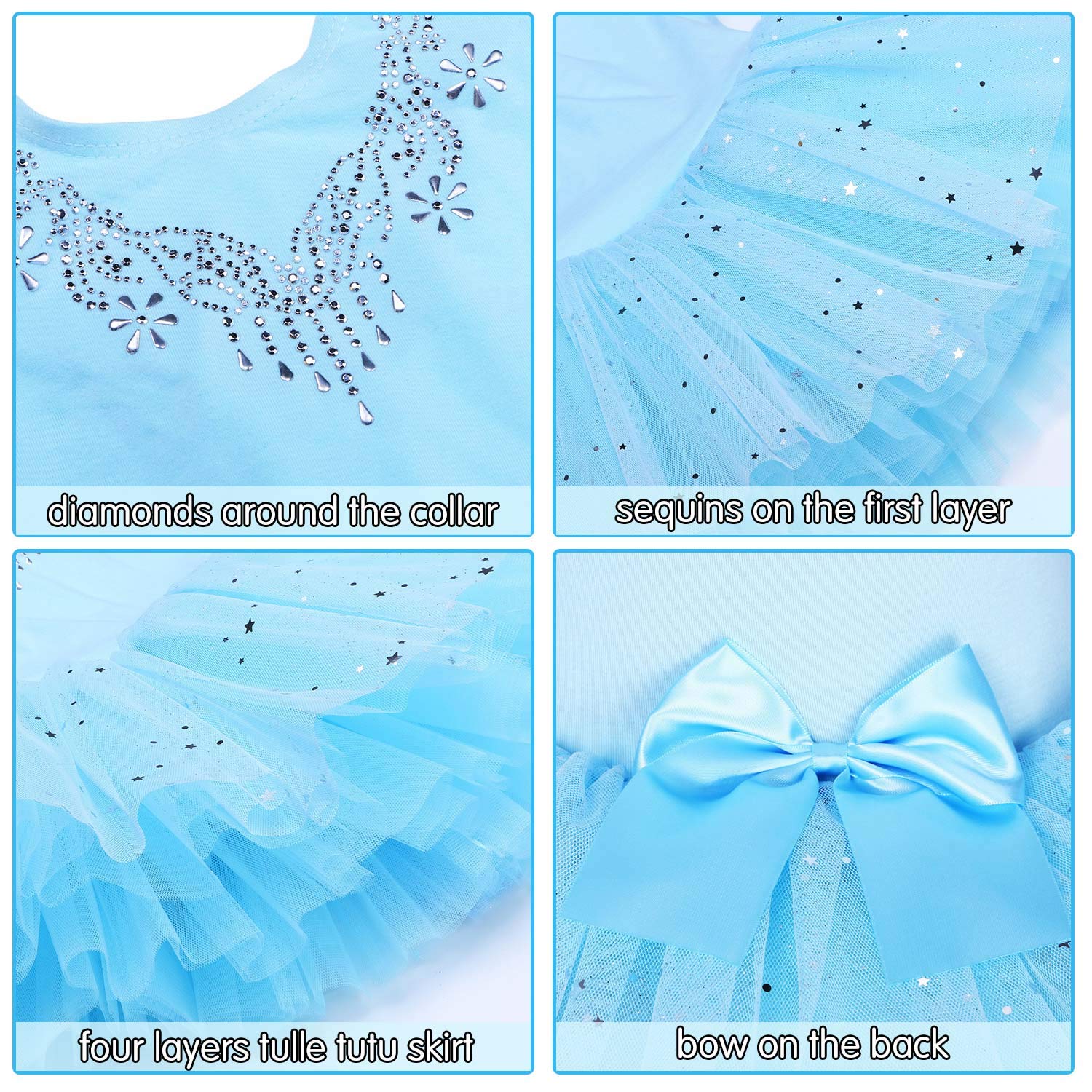 BAOHULU Girls Ballet Leotard with Full Skirt Tutu Dress - Dance Costume for Ballet Class, Recital & Birthday Party - Perfect for Performances, Dance Practice and Special Occasions