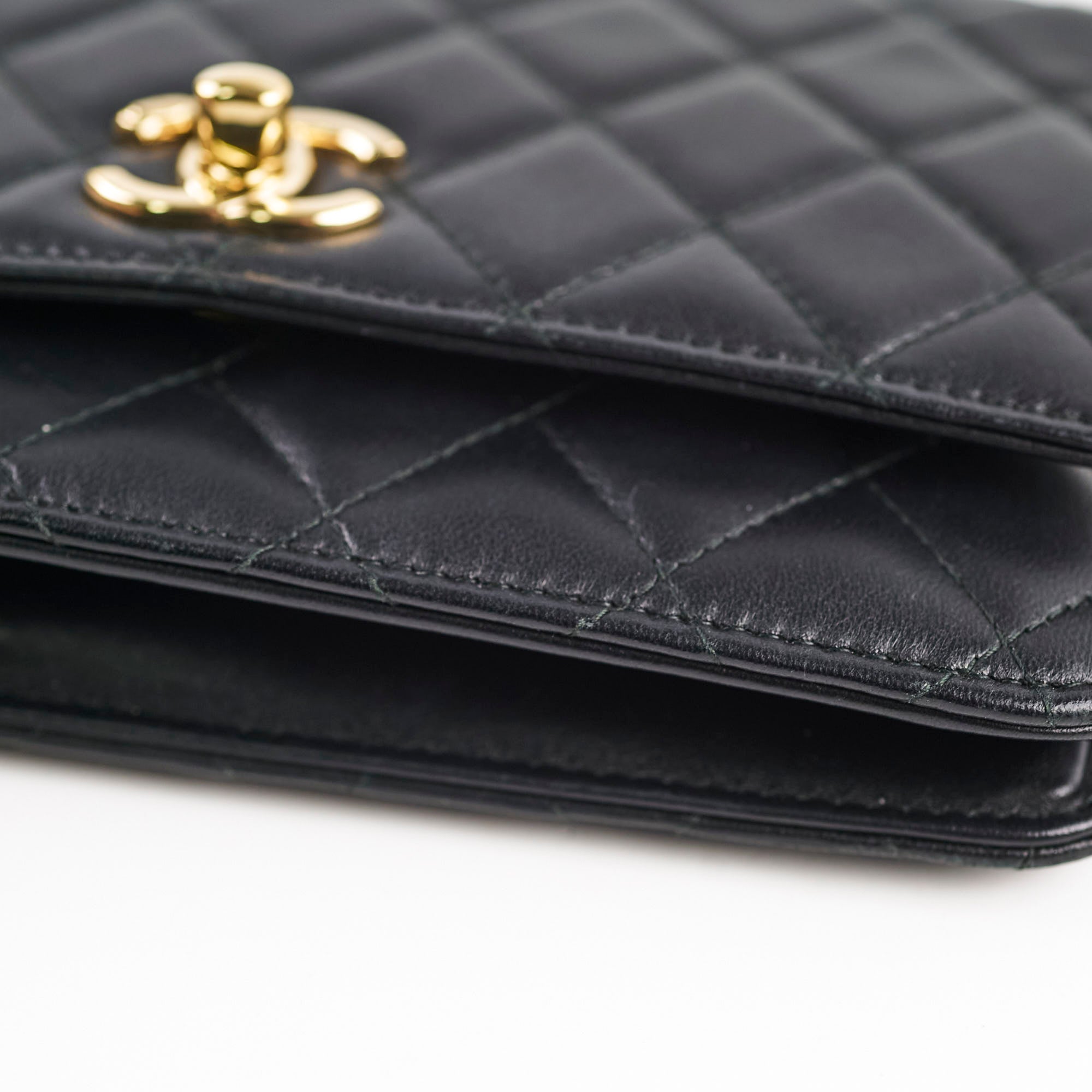 Chanel Trendy CC Lambskin Wallet on Chain WOC Black - Luxury Crossbody Bag for Women | Perfect for Evening Events, Parties & Date Nights