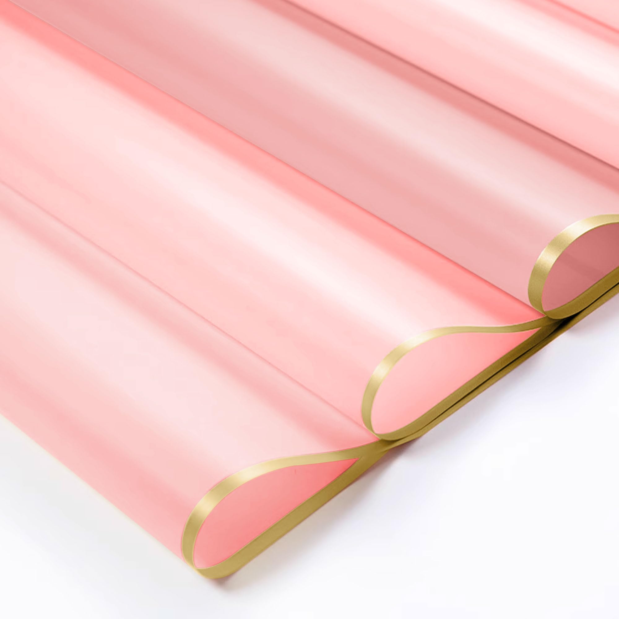 Alijoy 20 Sheets Pink Floral Wrapping Paper - 22.8