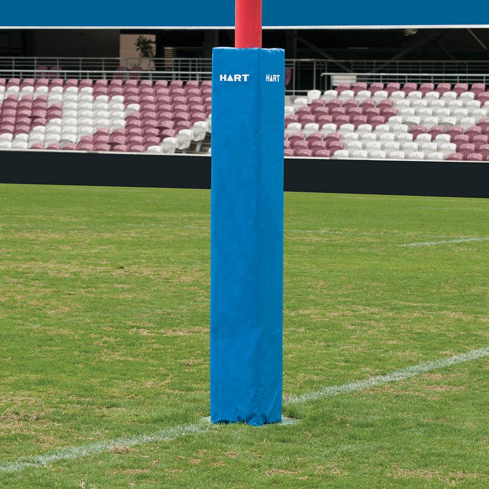 HART Square Rugby Post Pads - 25cm (Set of 4) - High-Density Foam Protection for Rugby Goal Posts - Perfect for Training & Match Safety