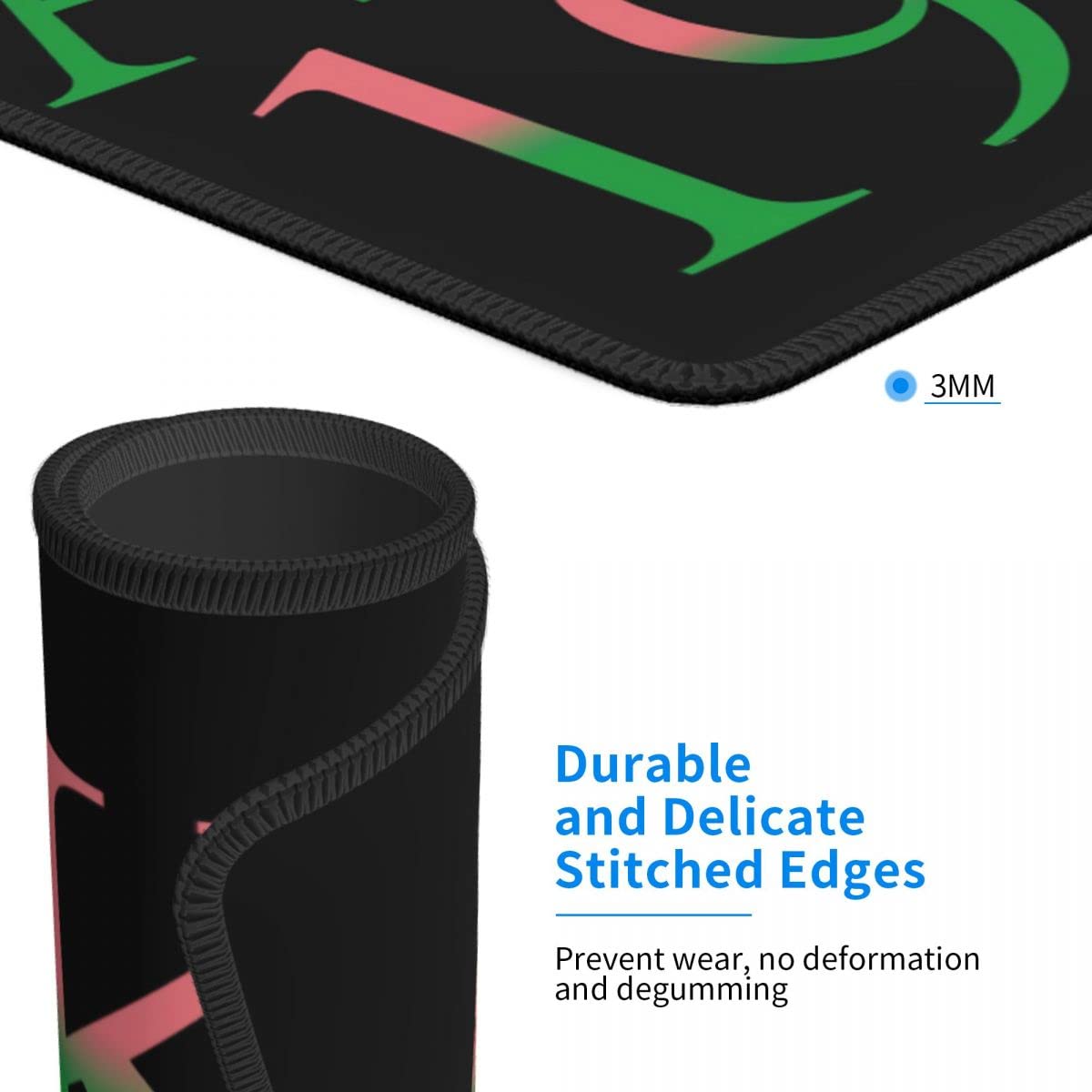 Premium Non-Slip Mouse Pad with Stitched Edge - Customized 8.3