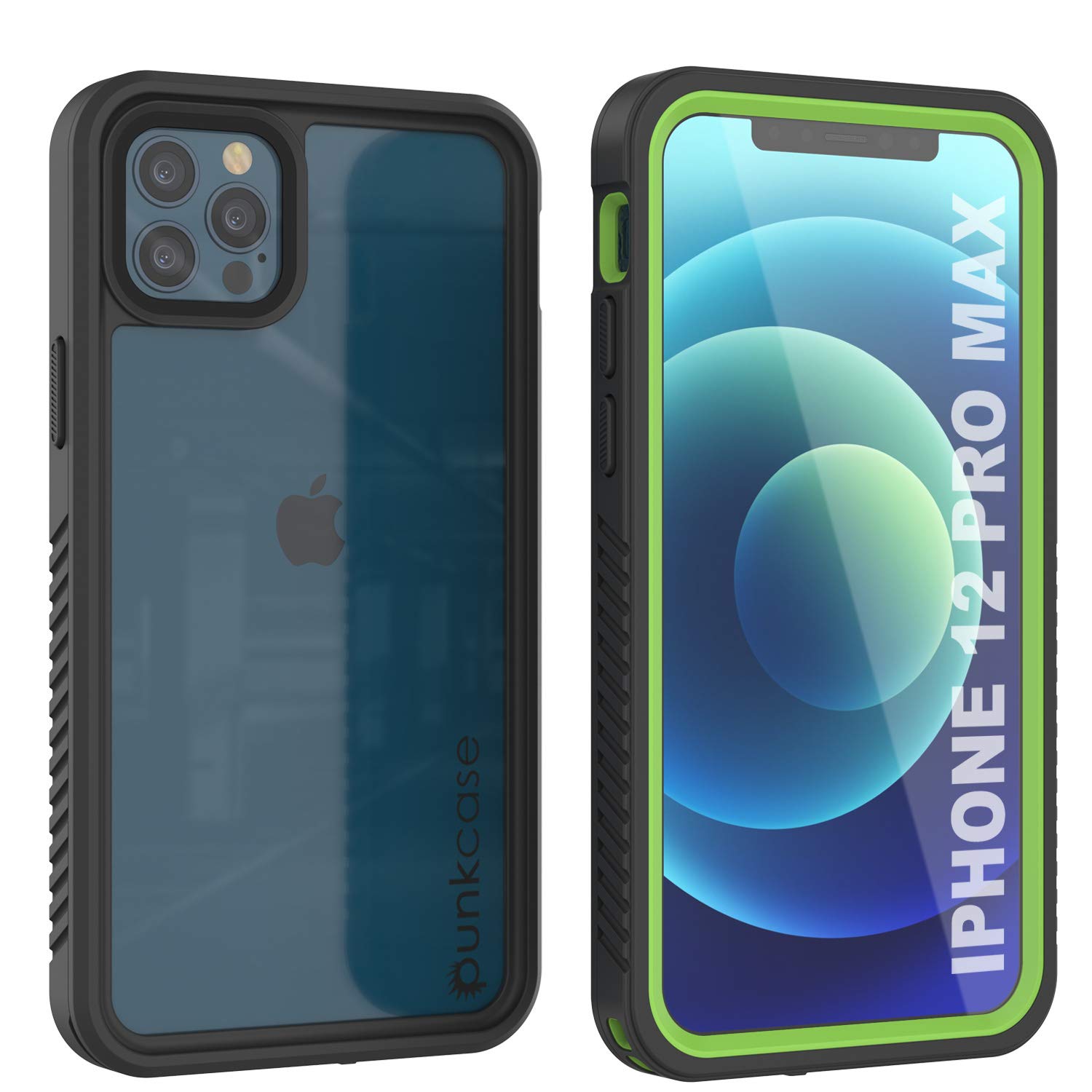 Punkcase for iPhone 12 Pro Max Waterproof Case - IP68 Certified Shockproof Snowproof Slim Fit Armor Cover with Built-in Screen Protector | Perfect for Outdoor Adventures, Hiking, Swimming & Extreme Sports (Green, 6.7 Inch)