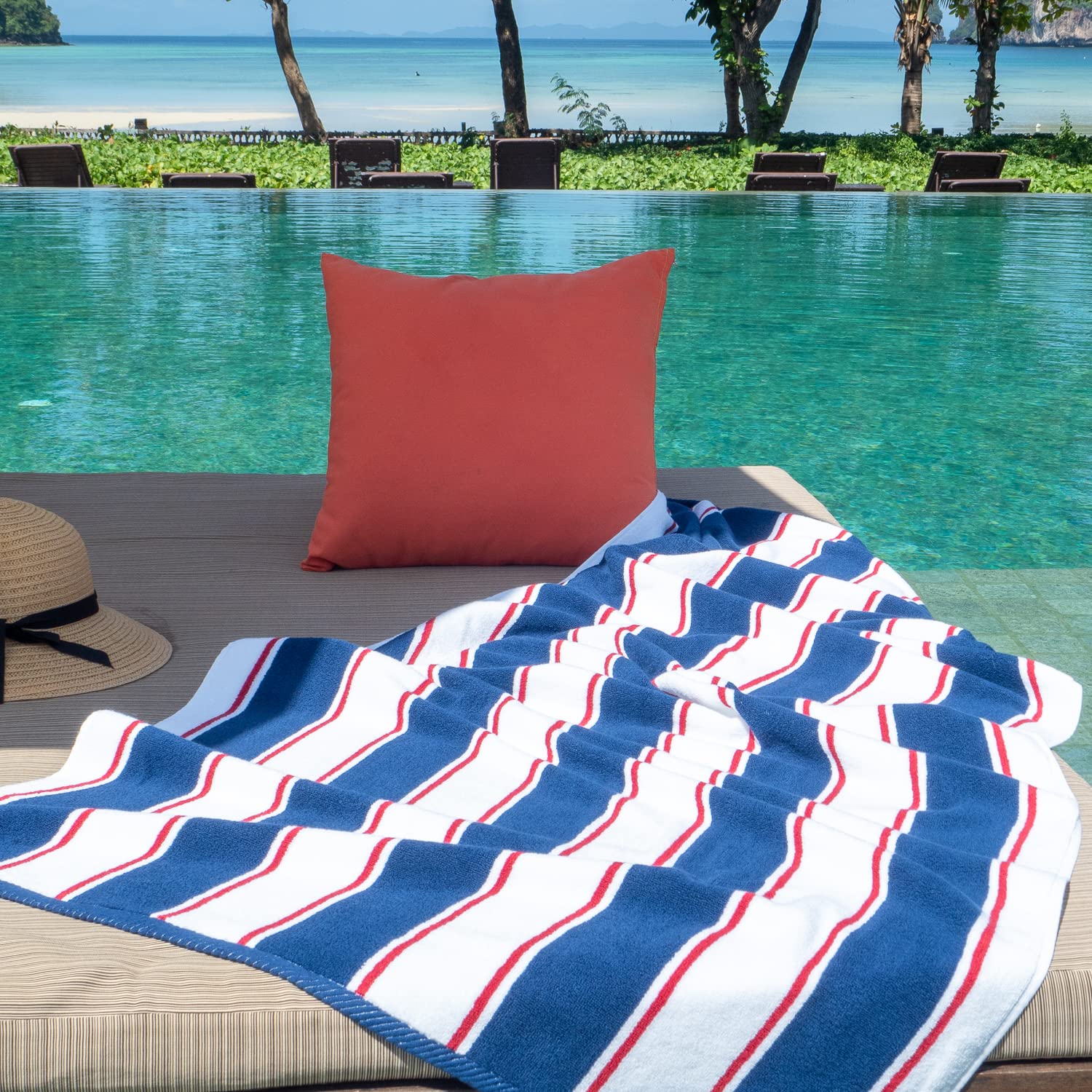Aston & Arden Premium Striped Beach Towel - Extra Large 35