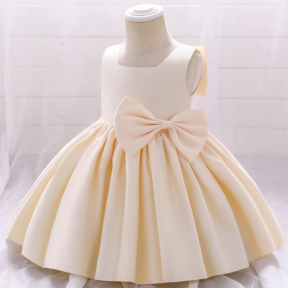 Girl's Floral Princess Wedding Dress - Sleeveless Flower Design Toddler & Baby Girl Gown for Special Occasions, Birthday Parties & Photo Shoots
