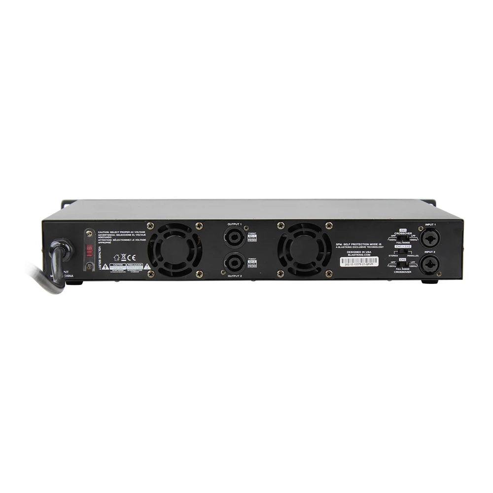 Blastking D1600.2 3200 Watt 2 Channel Class D Car Amplifier - High Power Audio for Car Stereo Systems, Bass Boost & Clear Sound