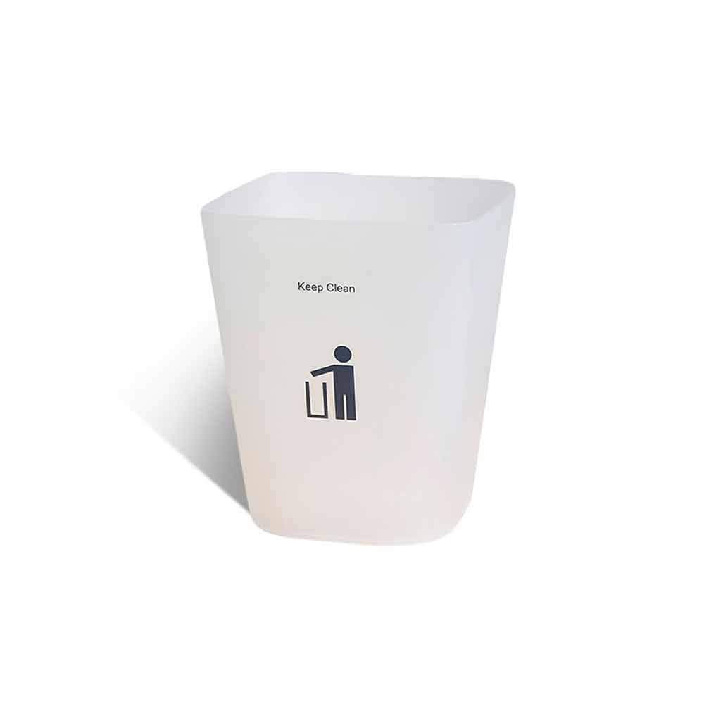 Wangchngqingljt Square Compost Bin - Shatter-Resistant Plastic Small Trash Can for Kitchen, Bathroom, Office - Eco-Friendly Waste Basket for Organic Waste, Food Scraps & Recycling (Gray) | Perfect for Composting, Under-Sink Storage & Home Organization