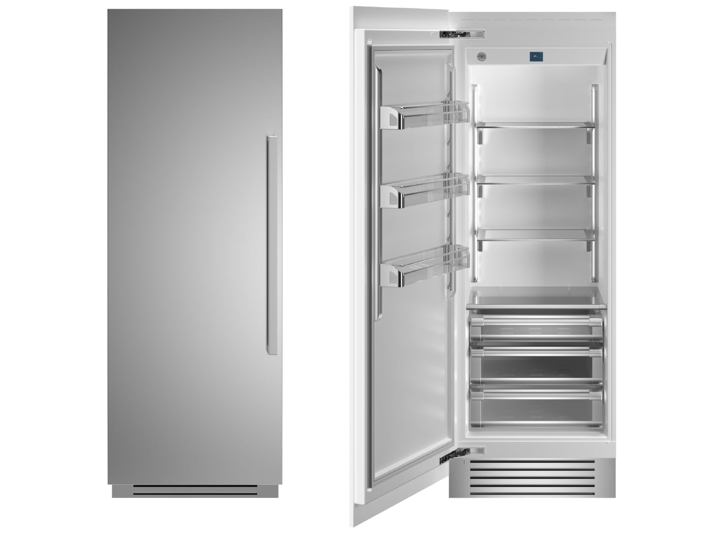 Bertazzoni REF30RCPIXL 30 Inch Built-In Refrigerator Column - Stainless Steel - Left Hinge - Perfect for Modern Kitchens & Open Concept Homes