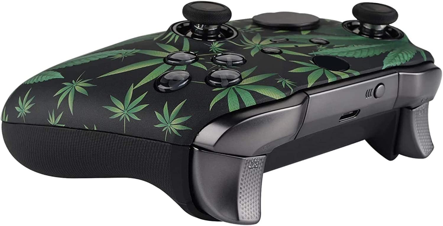 Elite Series 2 Custom Xbox Controller - Compatible with Xbox One, Series X & S - Premium Gaming Accessory for Competitive Play & Streaming (Weeds Design)
