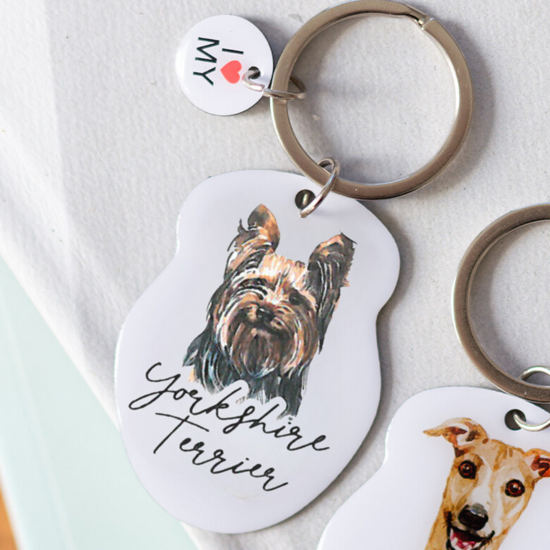 Splosh Pet Keychain - Yorkshire Terrier Dog Lover Gift, Cute Animal Keyring for Keys, Purse & Backpack - Perfect for Dog Owners, Pet Lovers & Yorkshire Terrier Fans