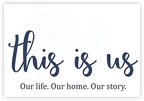 This is Us Our Life Home Story - Matte Vinyl Wall Decal Sayings for Wall Décor - Die-Cut Vinyl Wall Art - Inspirational Decals for Kitchen & Dining Room - 36