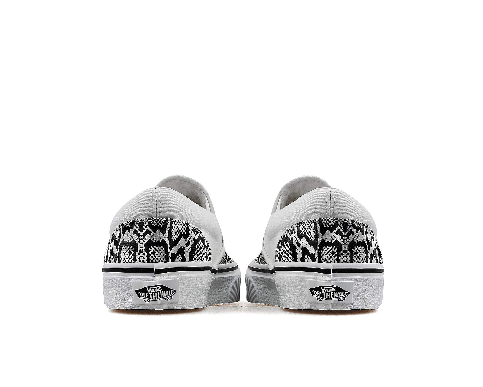 Vans UA Classic Slip-On Sneakers for Men - Python Print White/True White | Casual Skate Shoes for Streetwear & Everyday Comfort