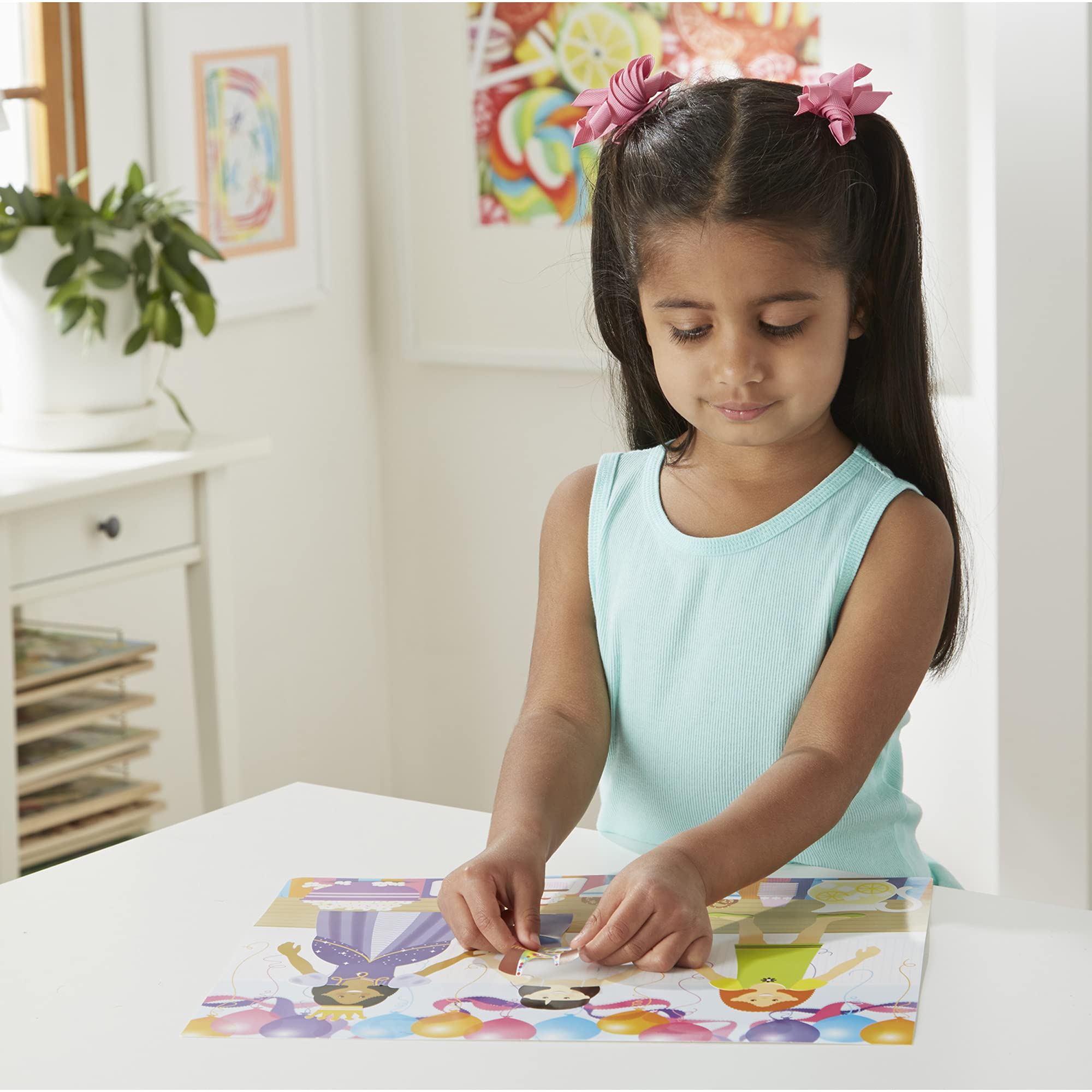 Melissa & Doug Reusable Sticker Activity Books Set of 3 - Dress Up, Fairies & Play House | Educational Toddler Stickers for Kids Ages 3+ | Creative Arts & Crafts Gift for Boys & Girls | Perfect for Travel, Birthday Parties & Quiet Time Play