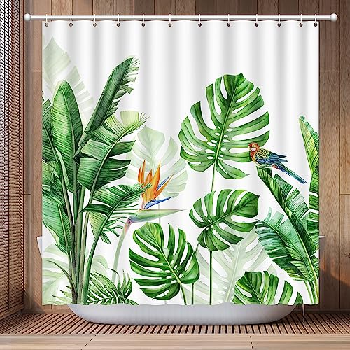Tropical Plants With Bird