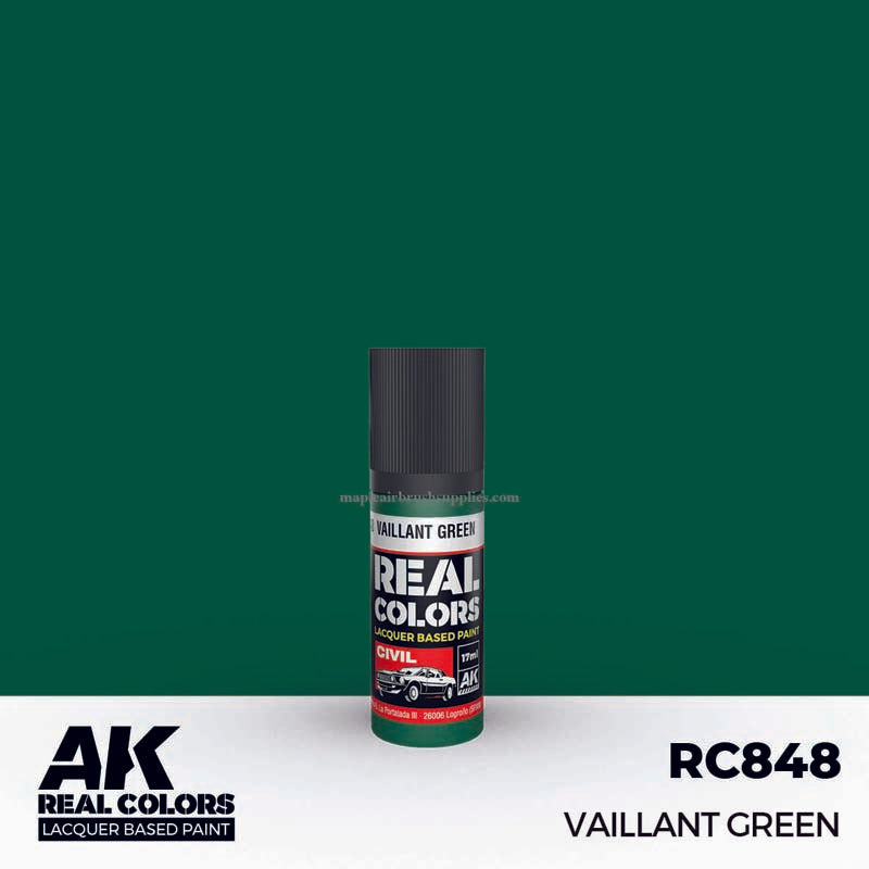 AK Interactive Real Colors Vaillant Green - High-Quality Acrylic Paint for Scale Models - Perfect for Military, Aviation & Historical Miniature Painting