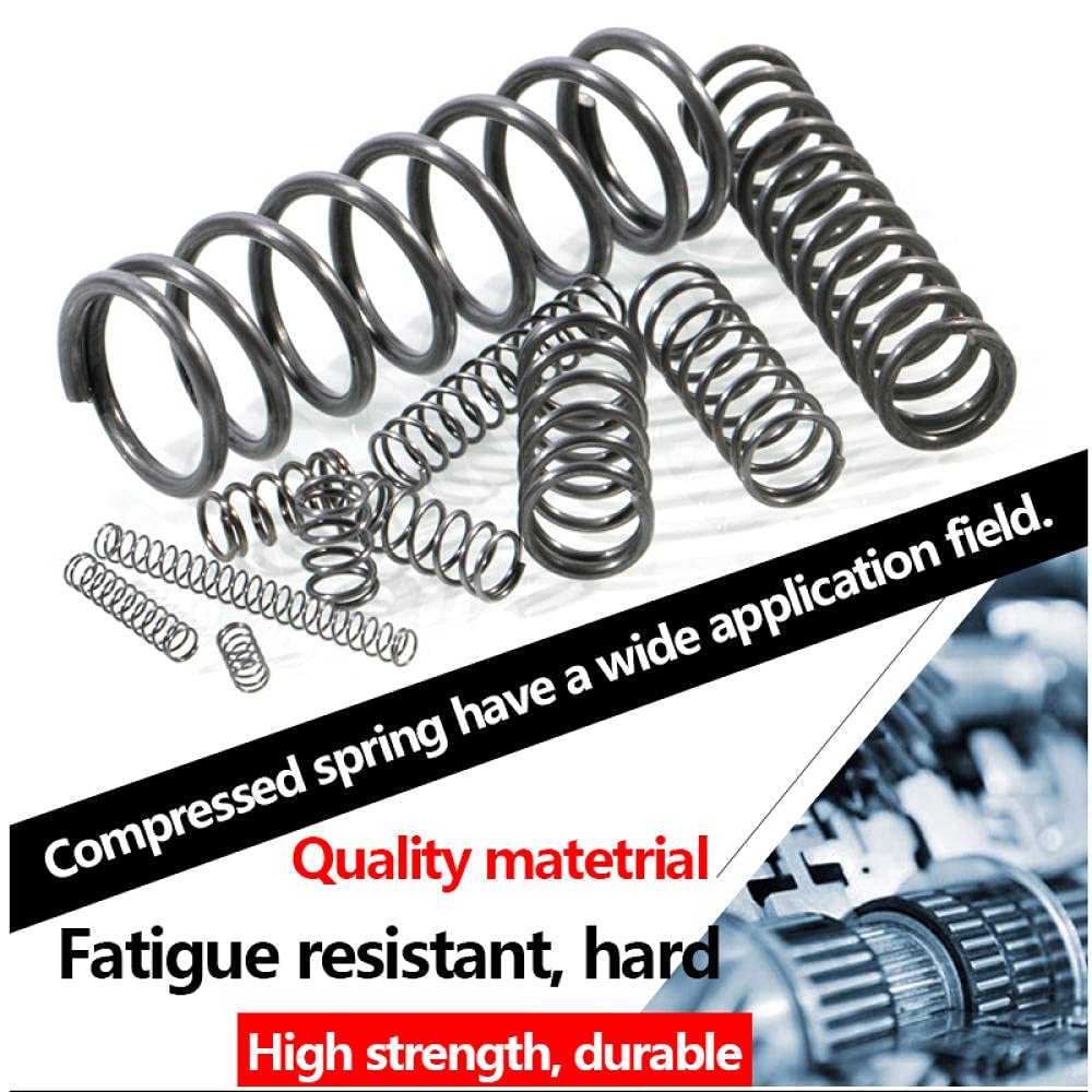 High-Quality Small Compression Springs 0.9mm Wire Diameter 5mm OD - 50mm Length (10 Pack) for Mechanical Devices, Automotive Parts & DIY Projects
