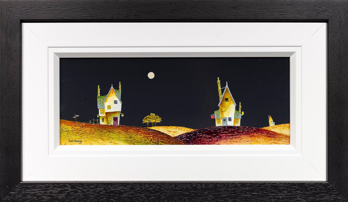 Original Moonlit Evening Painting - Handmade Wall Art for Living Room, Bedroom & Office Decor | Perfect Gift for Home & Housewarming