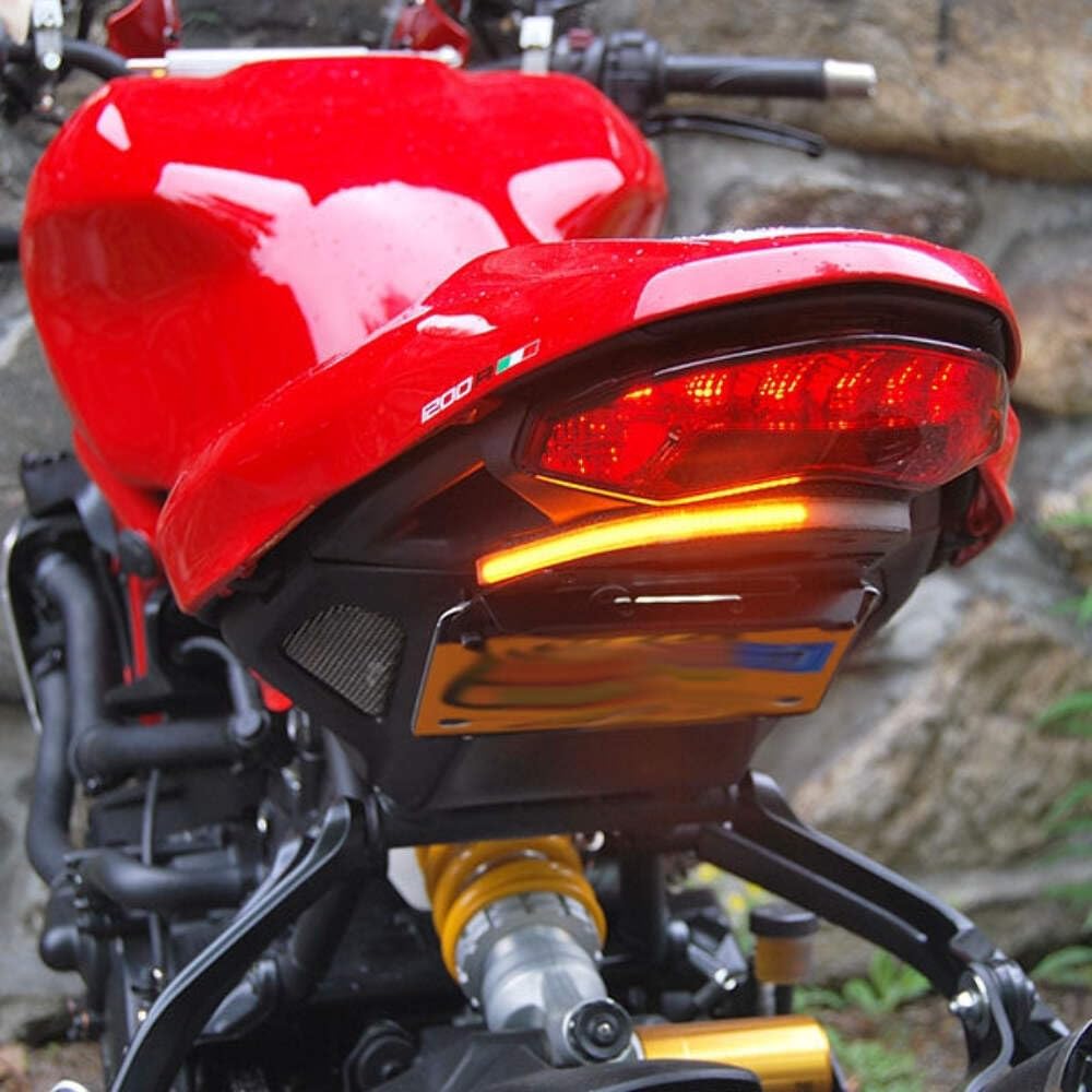 New Rage Cycles 1200R-FE-ST Motorcycle Fender Eliminator Kit - Black, Universal Fit for Harley, Cruiser & Chopper Bikes - Easy Install, Sleek Rear Fender Delete for Custom Look (Street & Show Use)