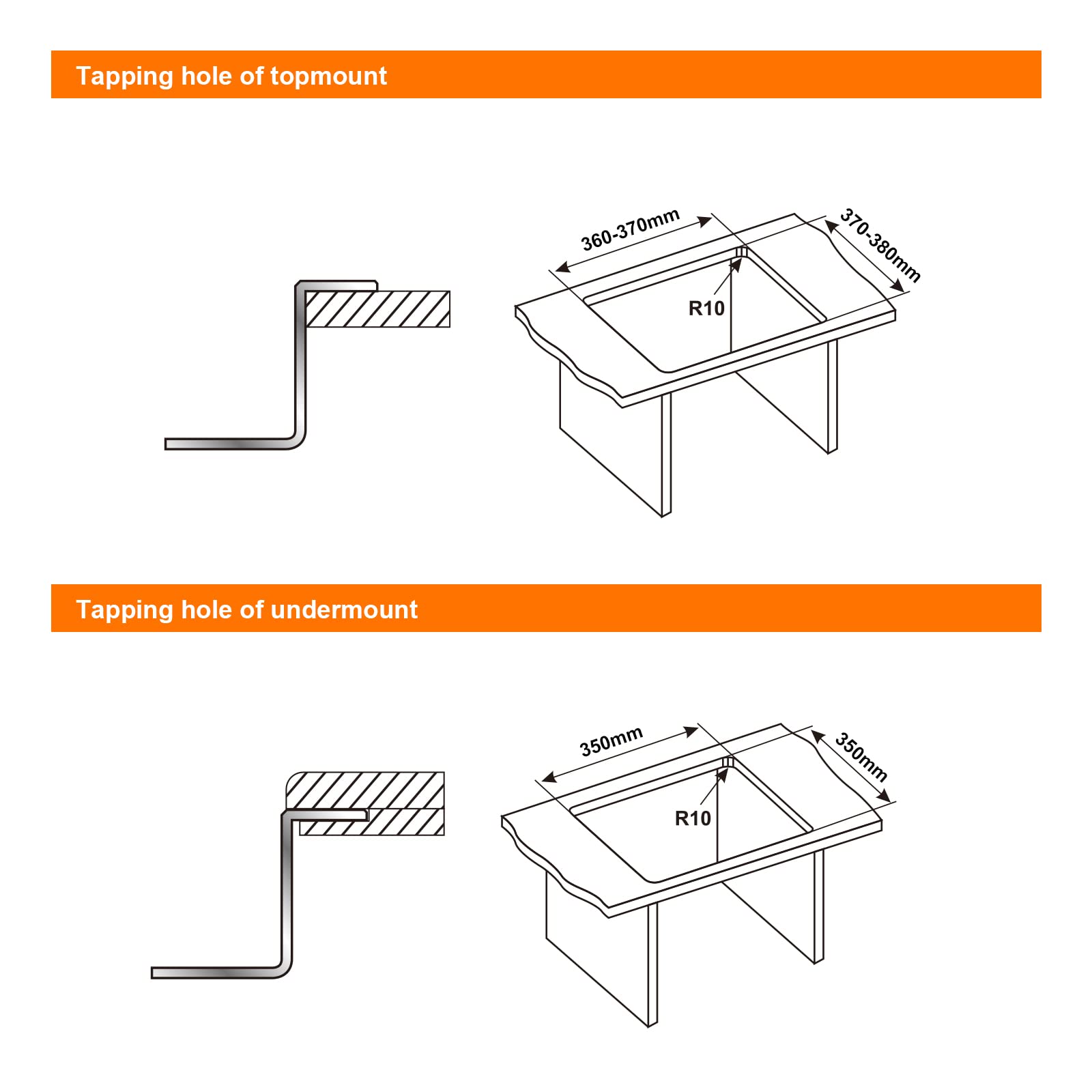 Premium 40x40cm Stainless Steel Kitchen Sink with Drain Filter - Undermount Design for Modern Countertops | Perfect for Home Renovation & Commercial Kitchens