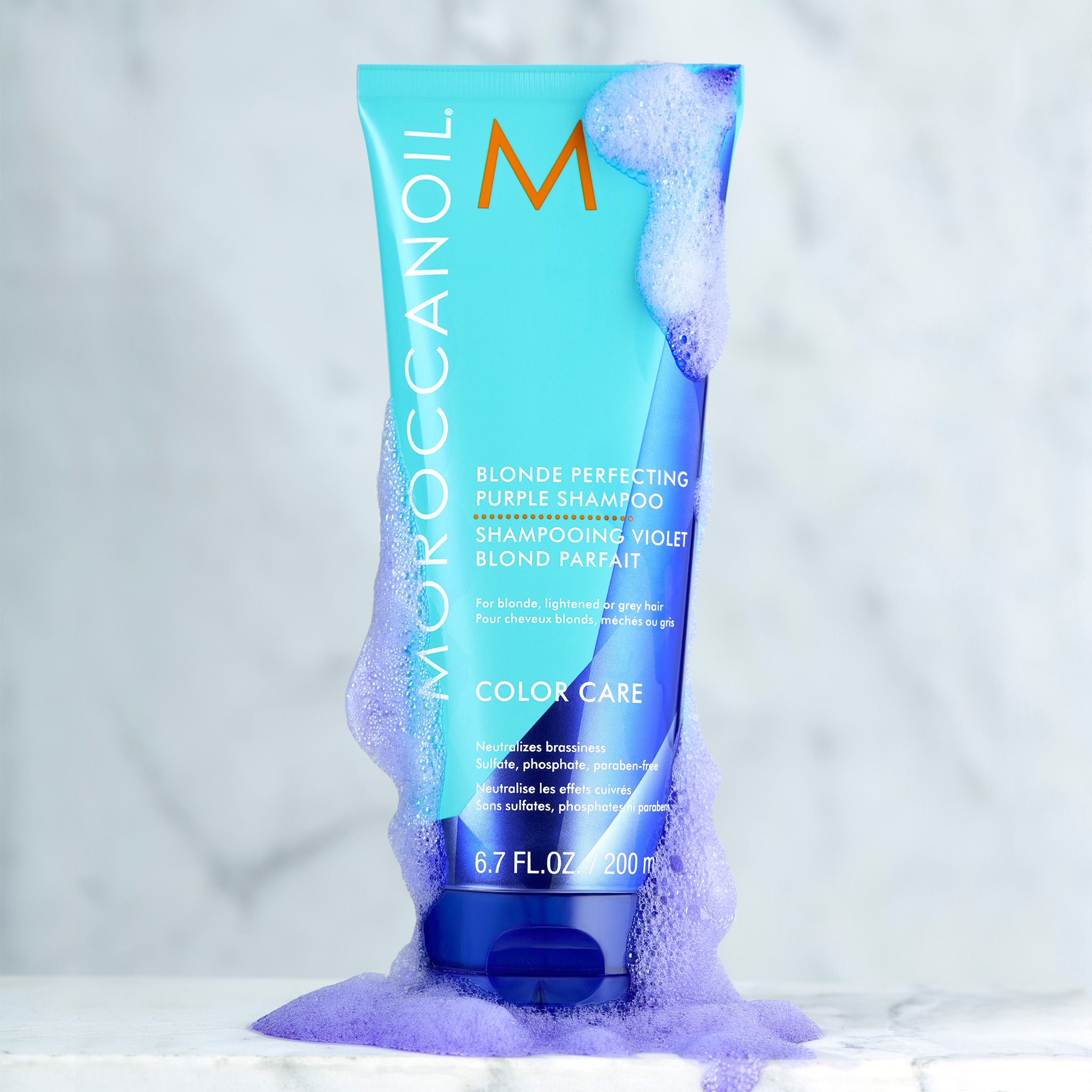 Blonde Perfecting Purple Shampoo for Color-Treated Hair - Tones Brassiness & Enhances Blonde Highlights - Perfect for Daily Use & Salon-Quality Results at Home