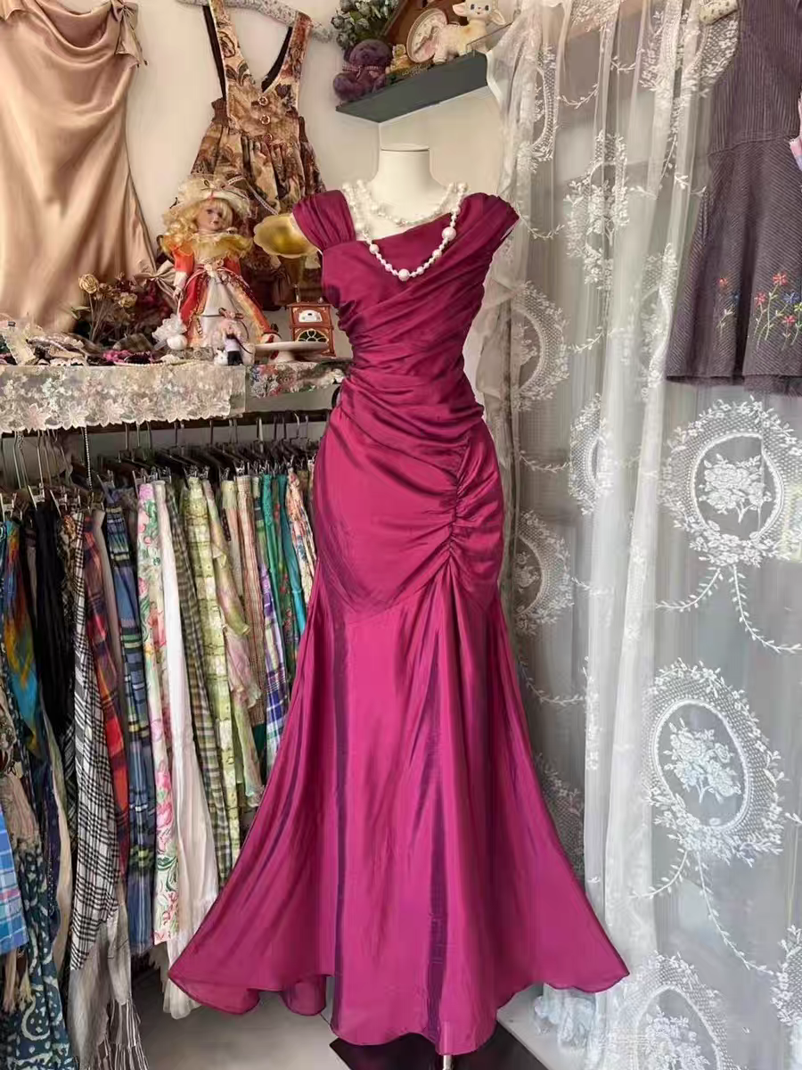 Elegant Mermaid Pink Satin Formal Dress for Evening Party Gown J6652 - Perfect for Prom, Wedding Guest, Cocktail Party & Special Occasions
