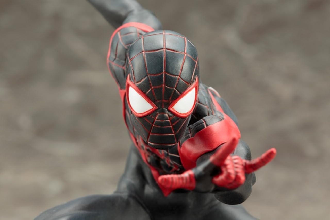 Kotobukiya Marvel Now ARTFX The Amazing Spider-Man Miles Morales Action Figure - Collectible Statue for Display & Gifts - Perfect for Home Decor, Office Display, and Marvel Fans Collection