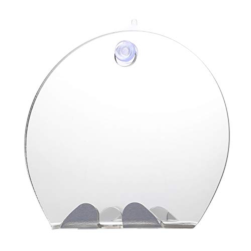 Fogless Shower Mirror for Shaving - Anti-Fog Bathroom Mirror with Strong Suction Cup, Portable Handheld Round Mirror for Makeup, Beard Grooming & Travel - Perfect for Steam-Free Shaving & Grooming in Shower or On-The-Go